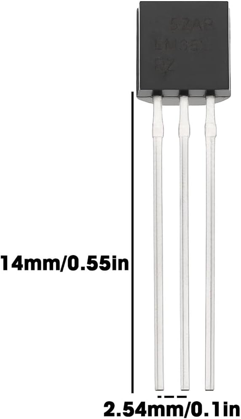 Emagtech 10X LM35DZ Temperature Sensor IC Acquisition TO-92 for Electronic Device Temperature Control