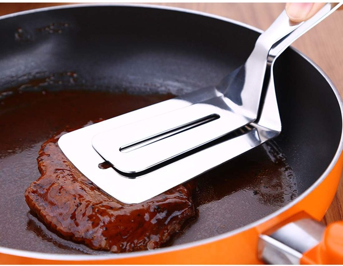 Kitchenware Gadgets Stainless Steel Barbecue Steak Clip Tongs BBQ Roasting Shovels Leak Steak Shovel Spatula Food Clamp Bread Clips Kitchenware Gadgets image number 1