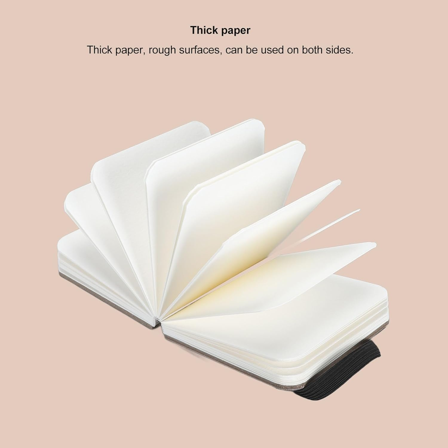 Watercolor Journal, 30 Sheets 300GSM Watercolor Paper Sketchbooks Watercolor Textured Drawing Papers for Use as Mix Media Pad on the Go (Black) - Black image number 5