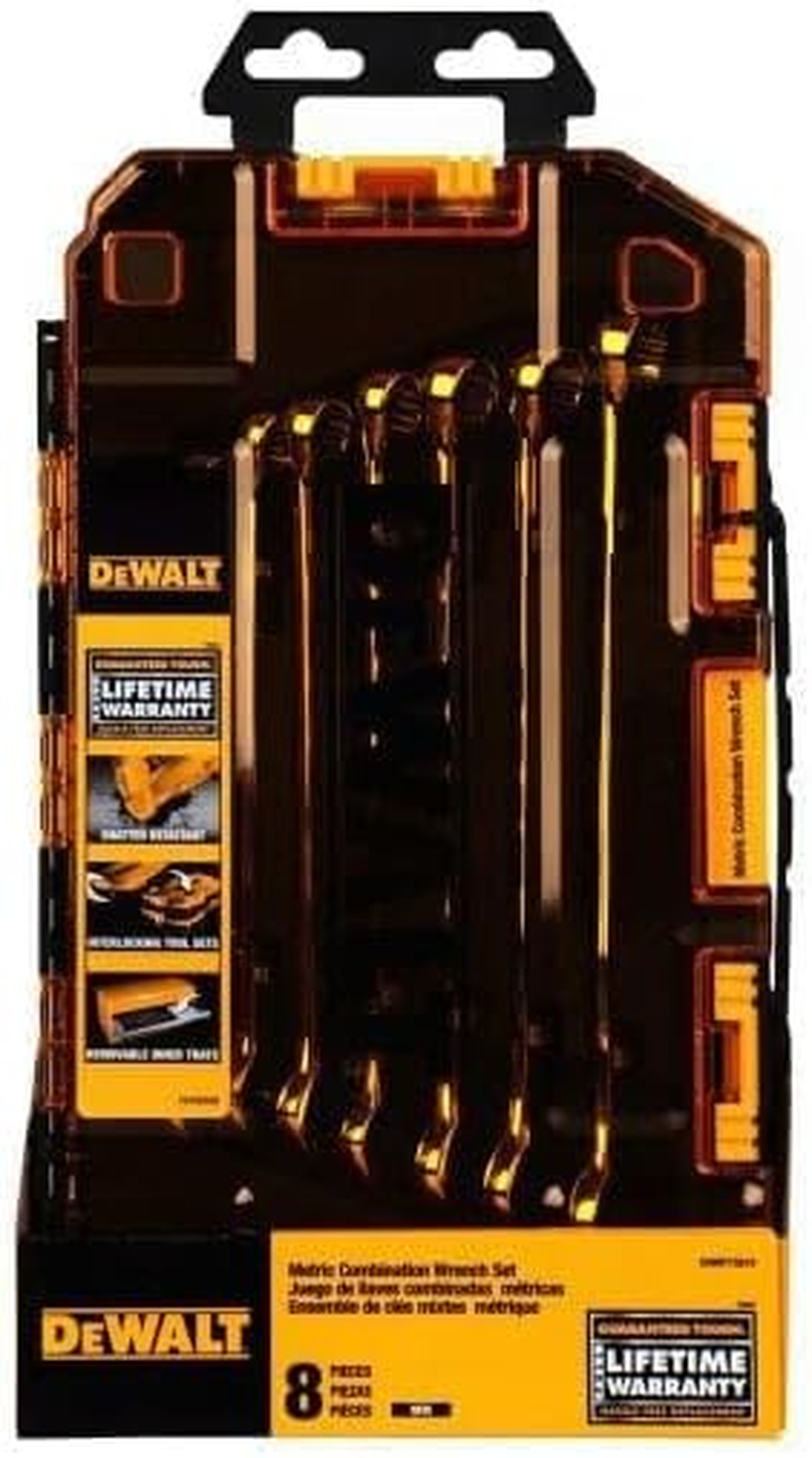 DEWALT Combination Wrench Set, Metric, 8-Piece (DWMT73810) image number 3