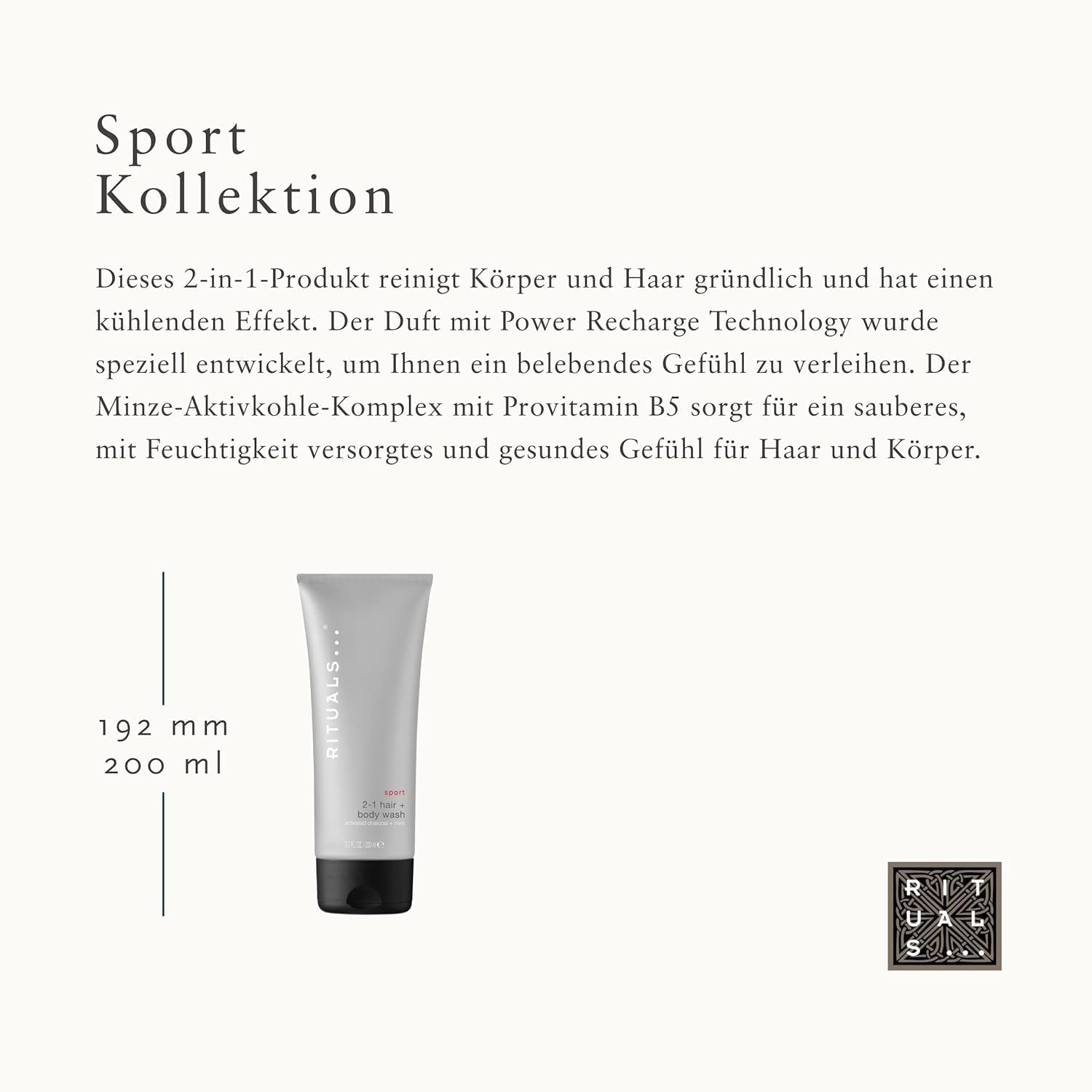 RITUALS - Sport 2-In-1 Shampoo and Body Wash 200 Ml/Bath and Body /200