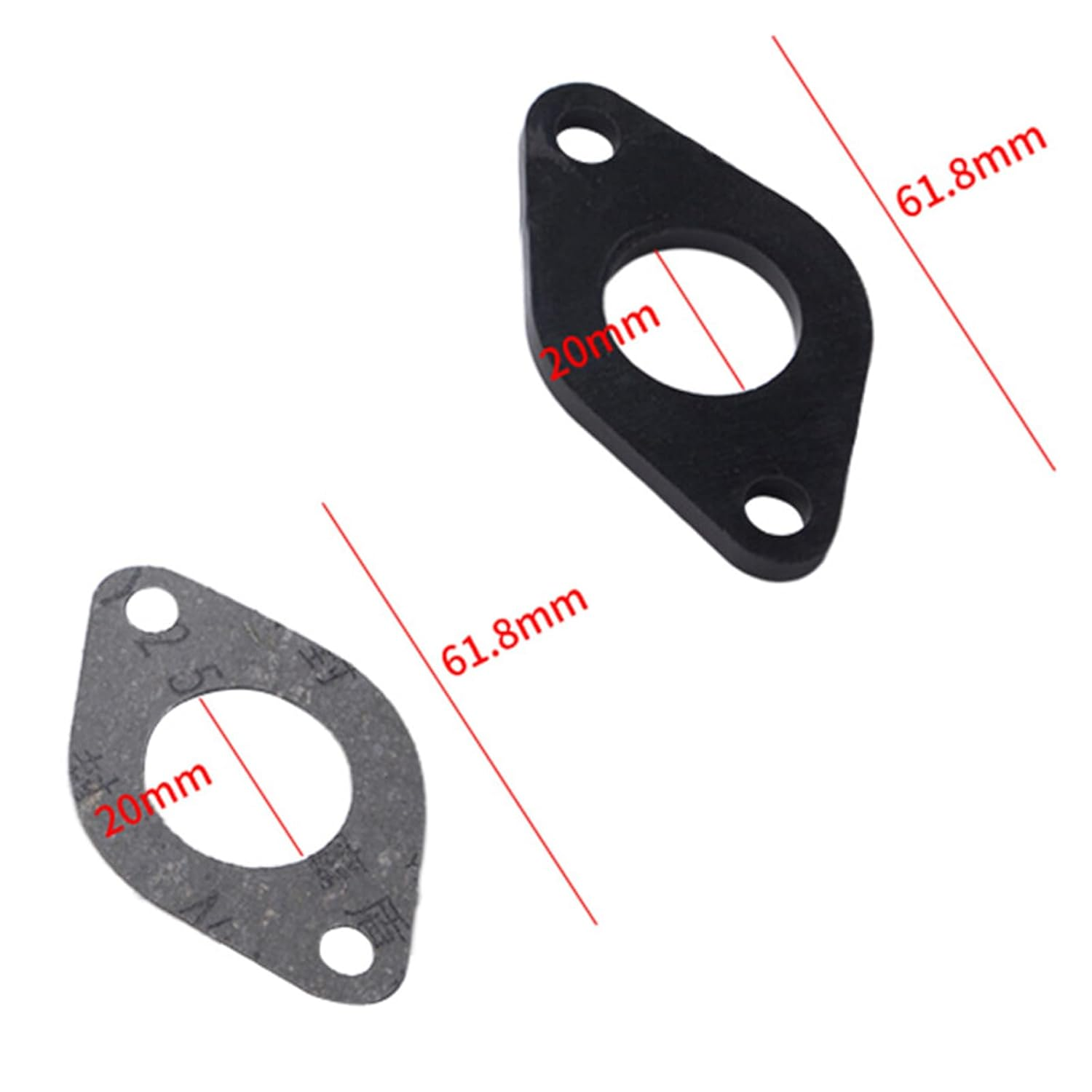 4 Sets Car Carburetor Intake Gaskets Carburetor Intake Manifold Gaskets with O-Ring Replacement for 50Cc-125Cc Dirt Pit Bike ATV 4 Wheeler Quad Scooter image number 1