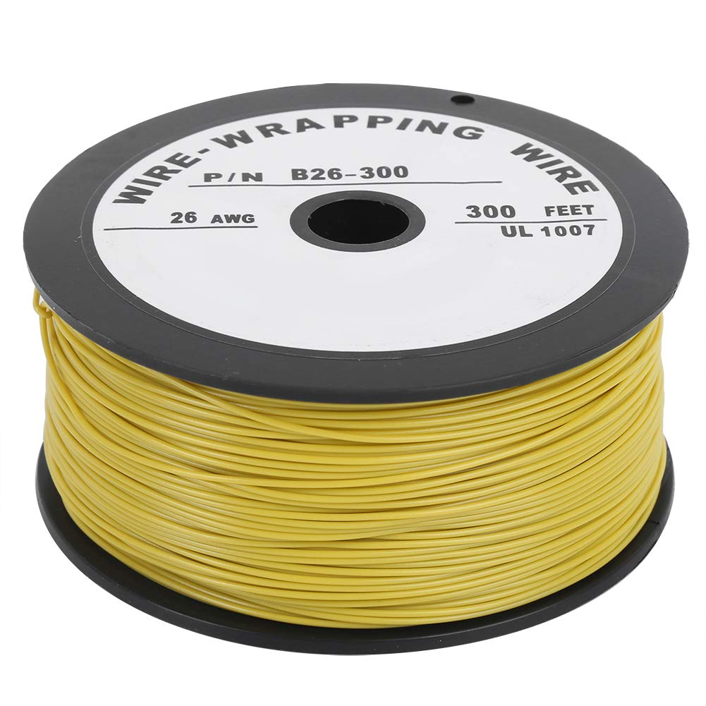 Marhynchus 26AWG Silicone Wire Cables 100M/328.1Ft UL1007 Electrical Wire Cable Stranded Yellow 26 Hook Up