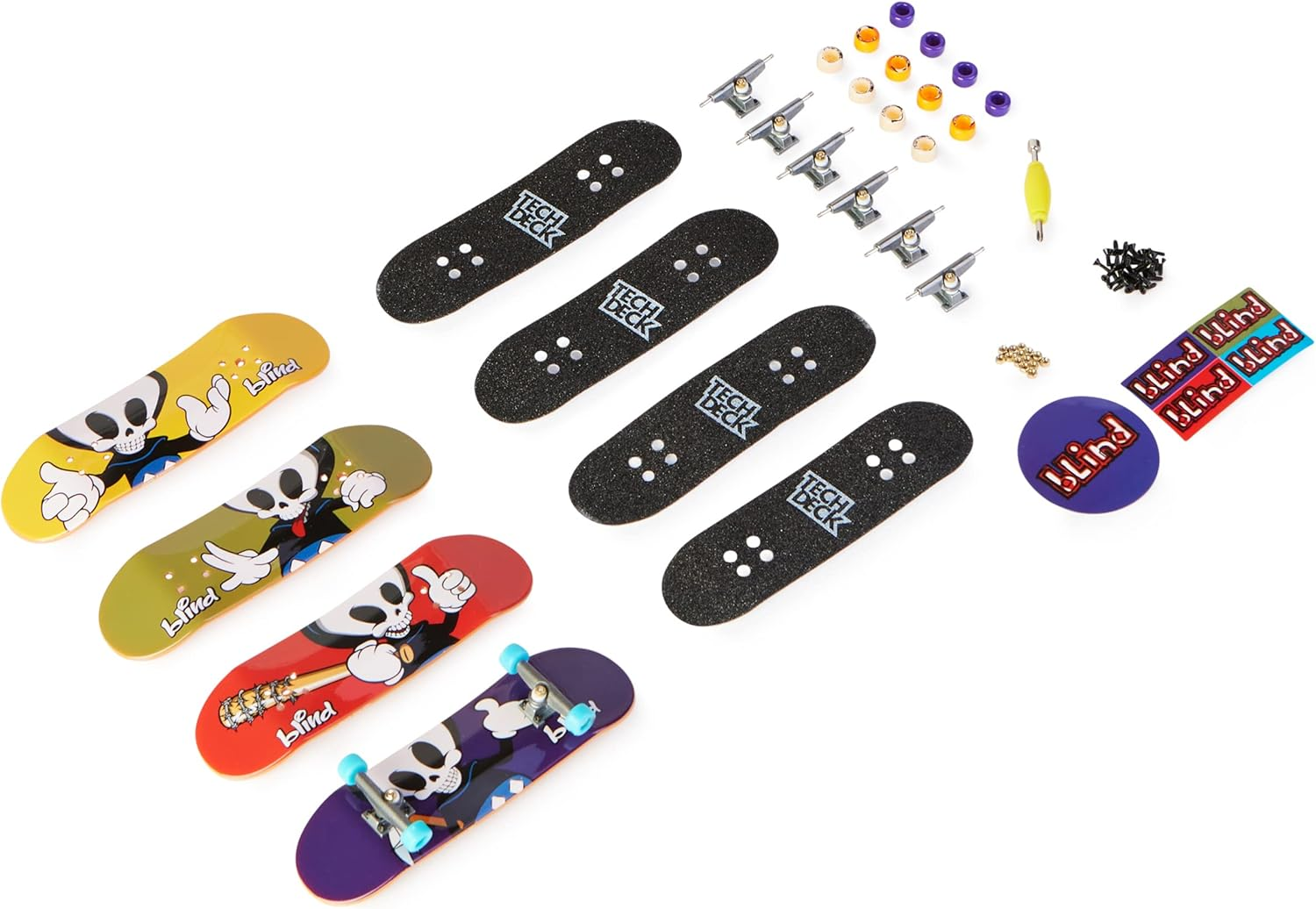 Tech Deck, Ultra DLX Fingerboard 4-Pack, Skateboards, Collectible and Customizable Mini Skateboards, Kids Toys for Ages 6 and Up image number 4