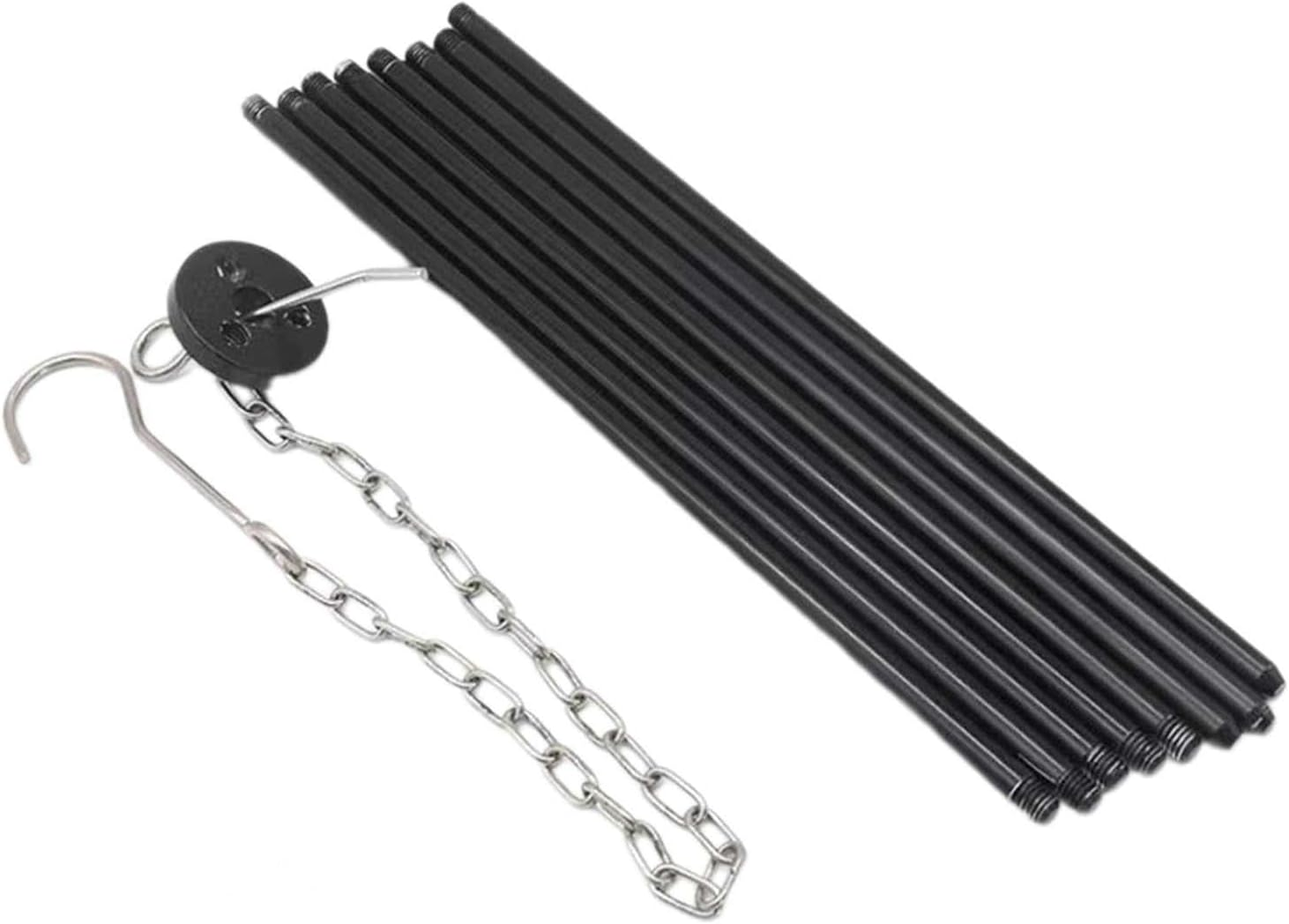 Perfk Camping Tripod Campfire Cooking Accessories Camping Equipment Campfire Tripod with Hanging Chain for Picnic Hiking Garden BBQ image number 3