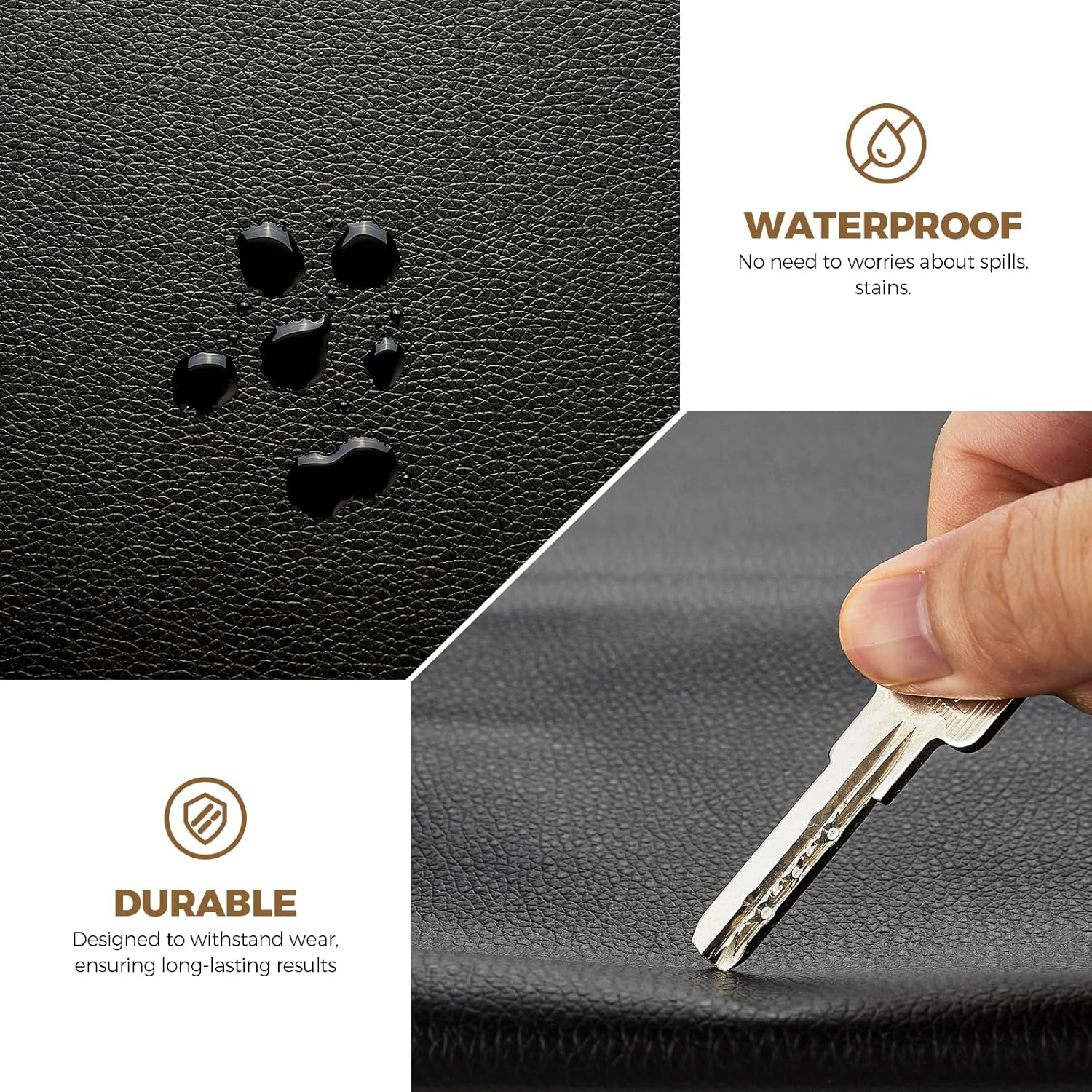 Joy Decor Self Adhesive Leather Repair Patch, 17X60 Inch Black Leather Patches for Furniture, Sofa, Couch, Car Seat, Large Repair Tape image number 1