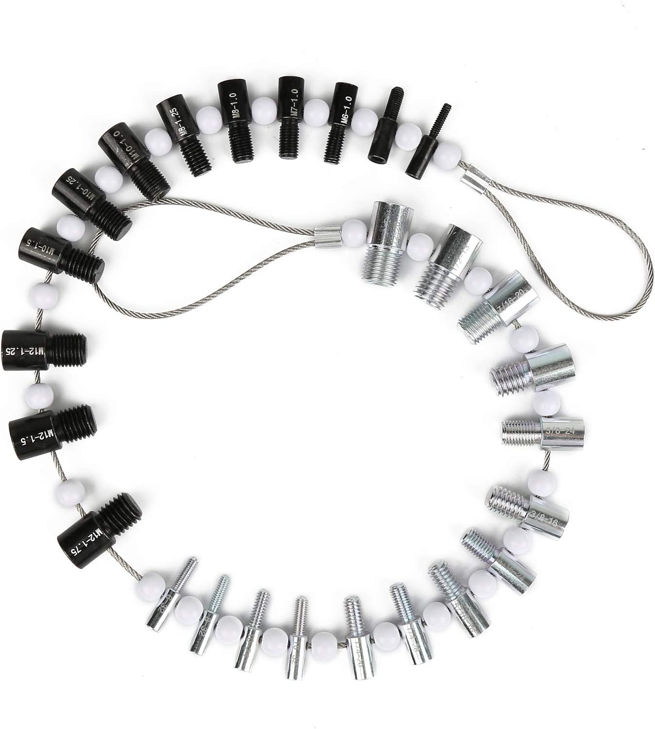 Mingzhe Nut and Bolt Thread Checker Inch and Metric Set Nut Bolt Thread Detection Tool Multipurpose Utili Tool image number 1