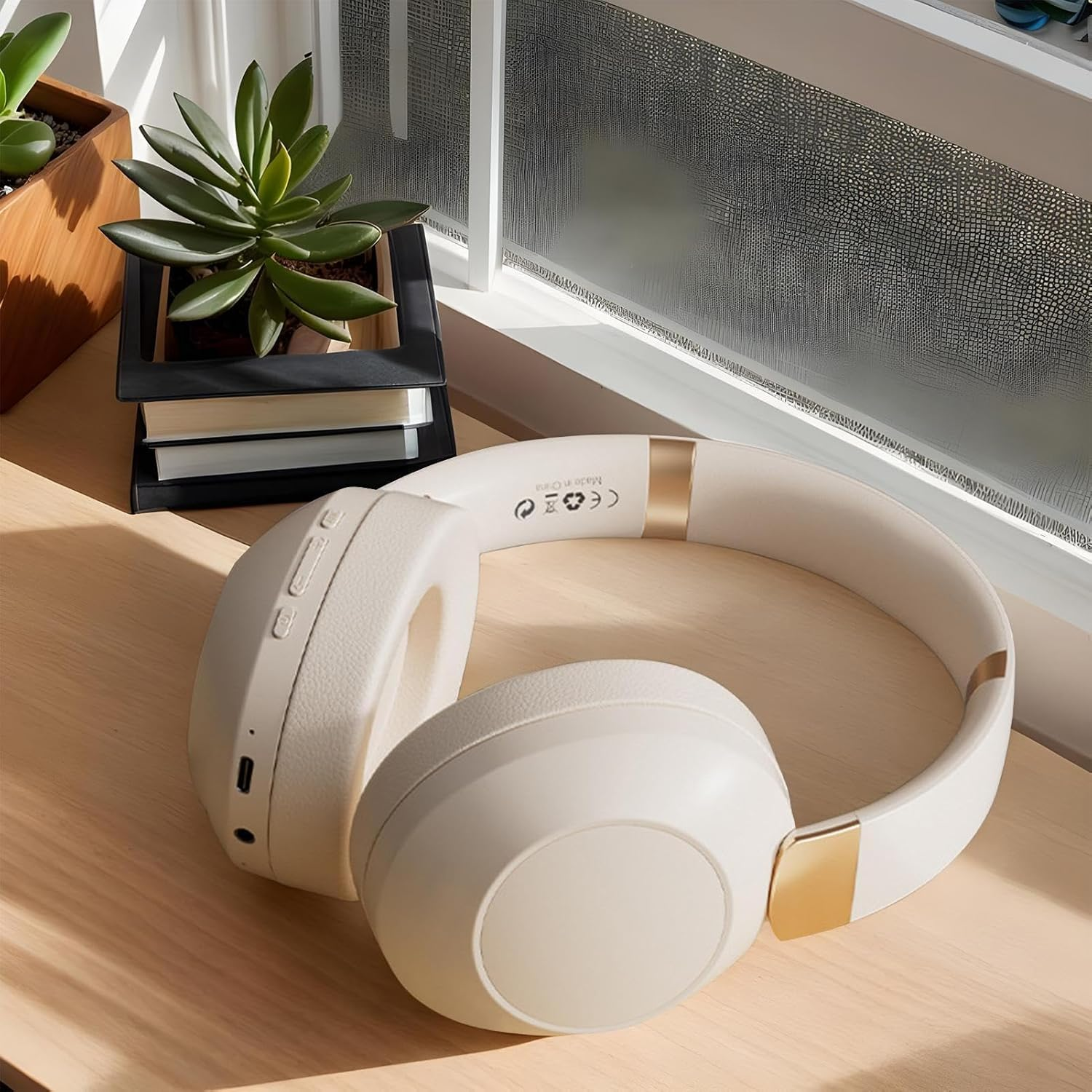 Erconsso over Ear Headphones - Lightweight Headset,Headphones over Ear Wireless Stereo Noise Cancelling Foldable Headset for Home Cellphone PC image number 1