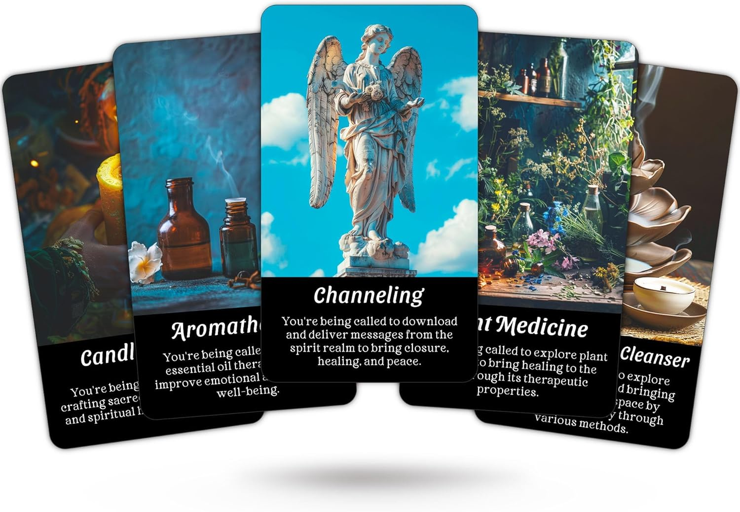 BAIYOOBAI Spirit Oracle Cards, Mystic Psychic Oracle Deck, Spiritual Oracle Cards for Beginners, Explore Inner Wisdom and Spiritual Power image number 2