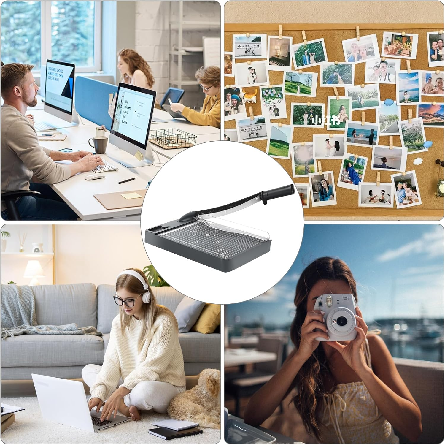 43CM Heavy Duty Paper Cutter - Guillotine Paper Trimmer with Blade Lock and Safety Guard, 16-Sheet Capacity