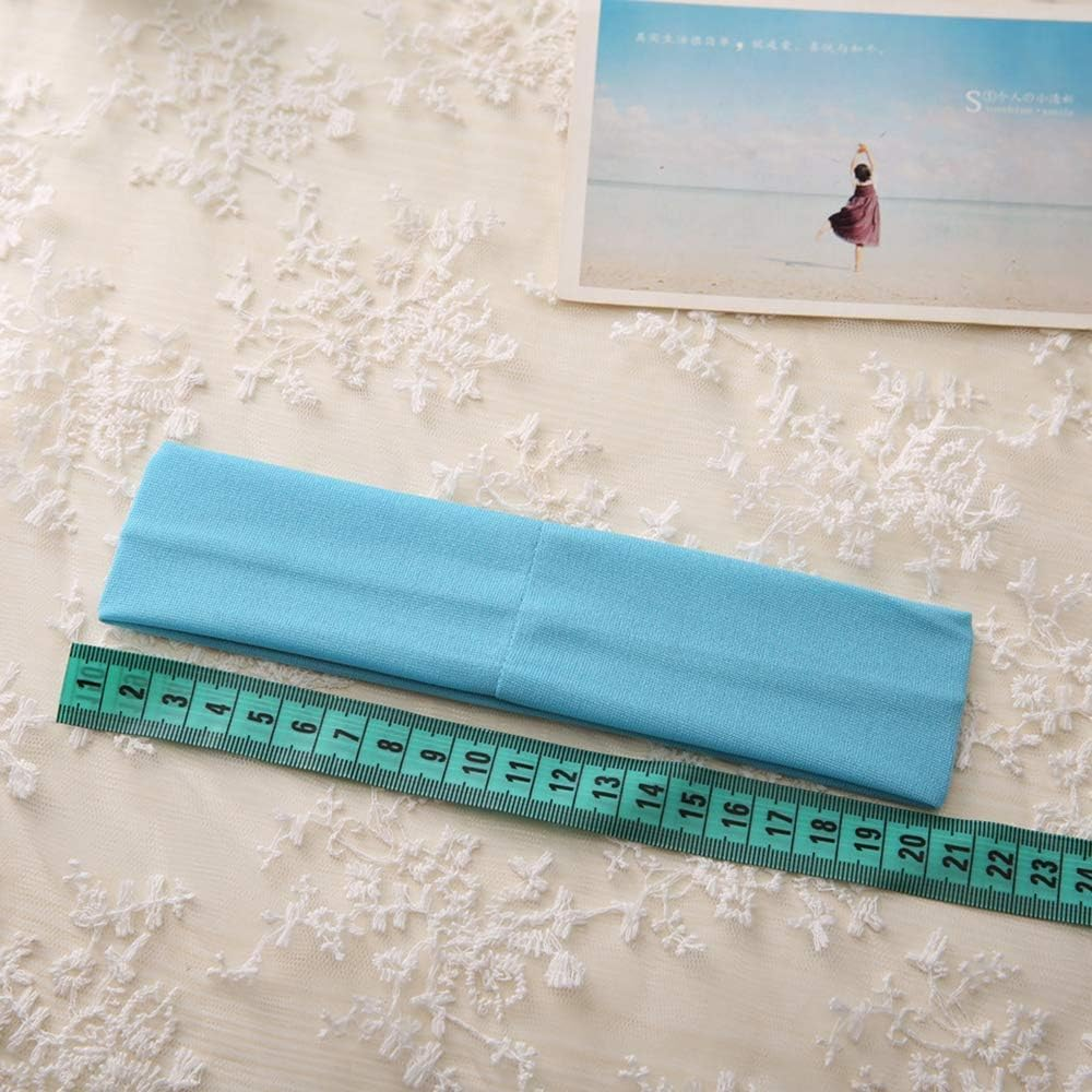 Sport Yoga Headbands,Pack of 14,Fashion Soft Elastic Polyester Sweatband Yoga Stretchy Headband for Women Man Girl image number 3