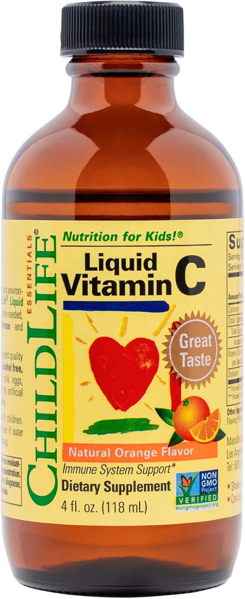 Childlife Child Life Liquid Vitamin C, Orange Flavor, Glass Bottle, 4-Ounce image number 4