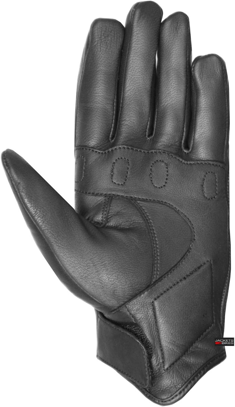 Jackets 4 Bikes Men'S Premium Leather Street Motorcycle Protective Cruiser Biker Gel Gloves image number 5