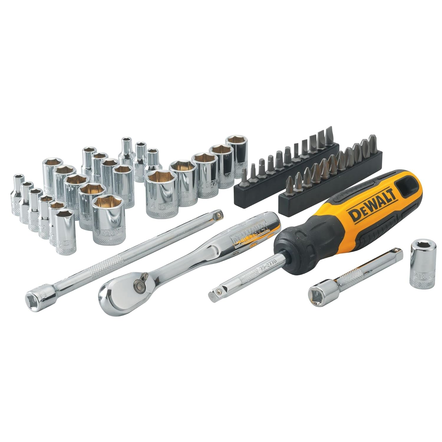 Dewalt DWMT81610 50 Piece Mechanics Tool Set Kit image number 2