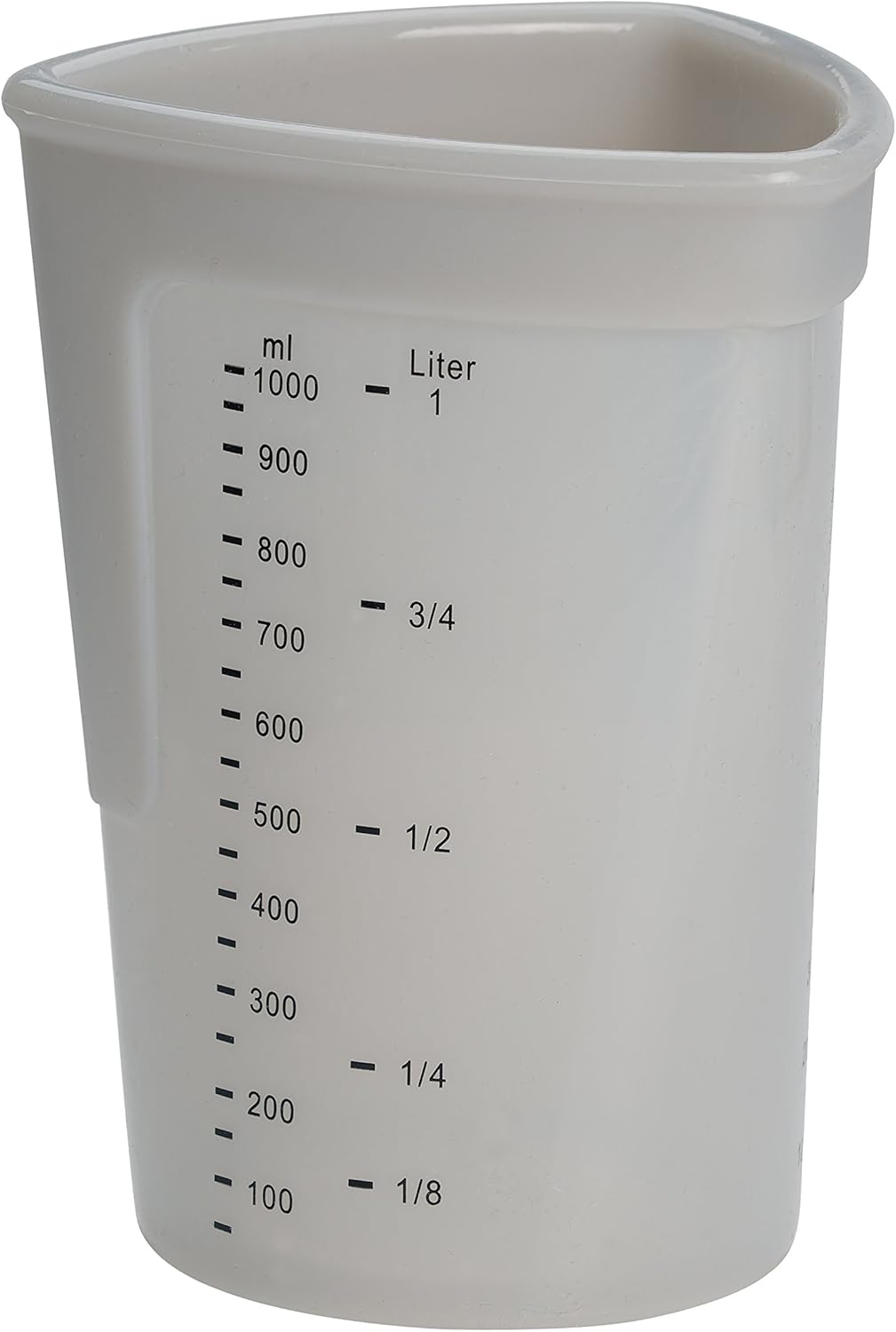 Lurch 70260 Measuring Jug 100% BPA Platinum Silicone 1 Litre with Scales for Liquids, Flour and Sugar, Transparent image number 3