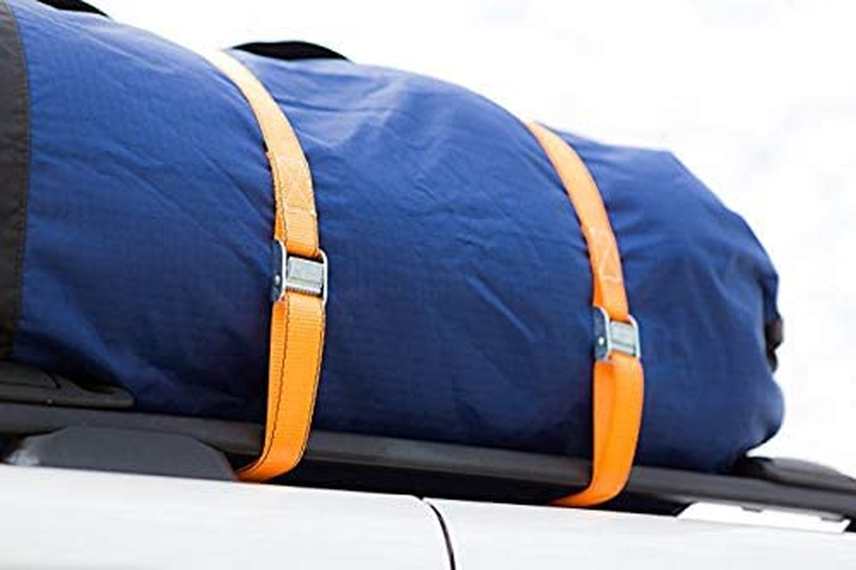 Lashing Straps 2' X 1" Black Tie down Straps up to 600Lbs, 6 Pack (Yellow) image number 1