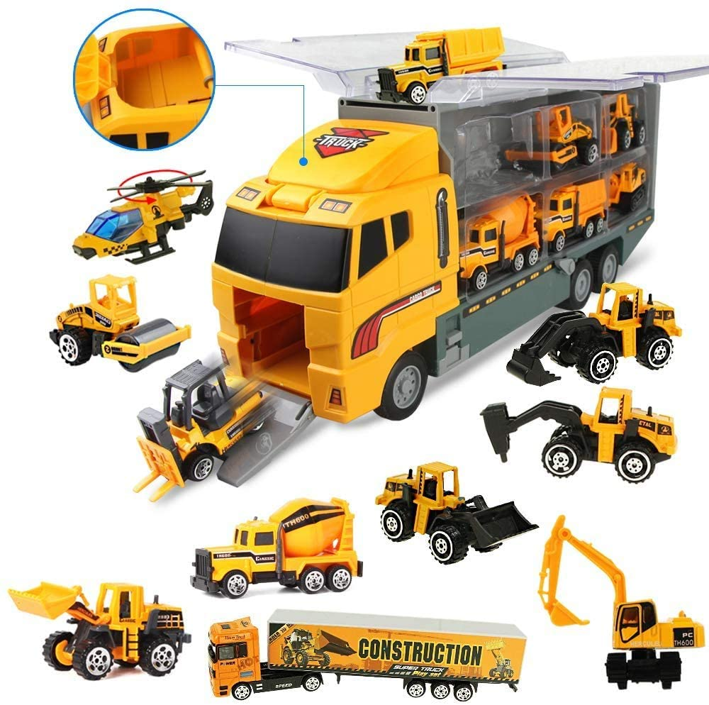 Coolplay Construction Toys Construction Truck for Boys Kids Excavator Toys Forklift Vehicle Cars for 3 4 5 6 image number 3