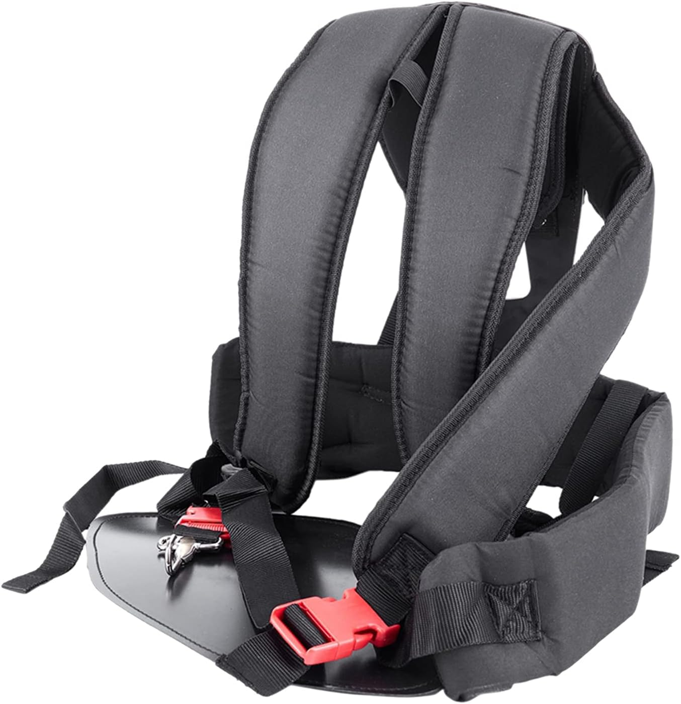 Comfort Padded S Double Shoulder Strap Harness Thicken Brush Cutter Belt Lawn Mower String Brushcutters Harness Black
