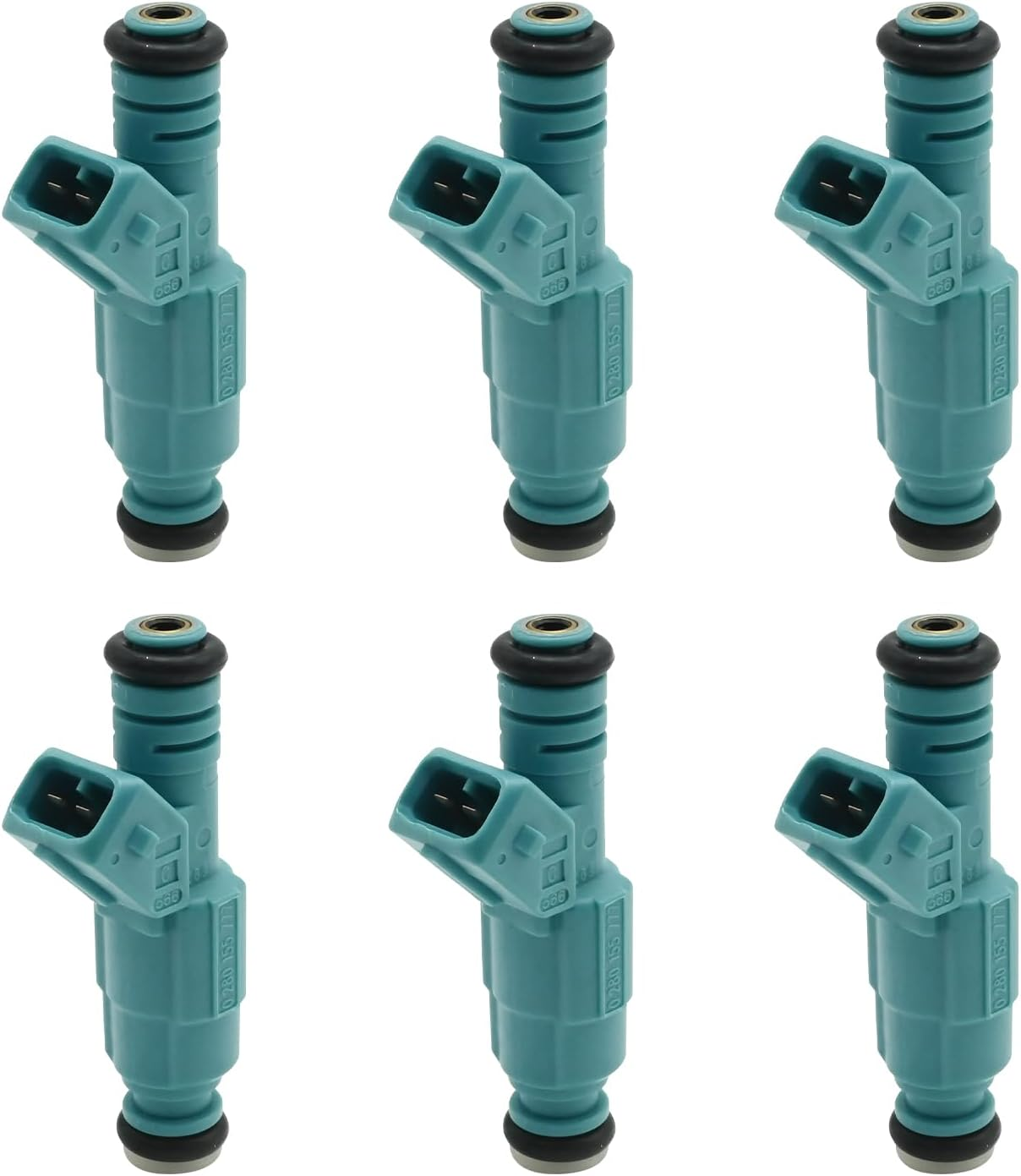 Laffoonparts 6 Pcs 0280155777 Fuel Injectors, Replacement for Holden Commodore V6 3.8L VG VN VL VQ VP VR VS VT VU VX VY, Rreplaces 75QVE8 image number 2