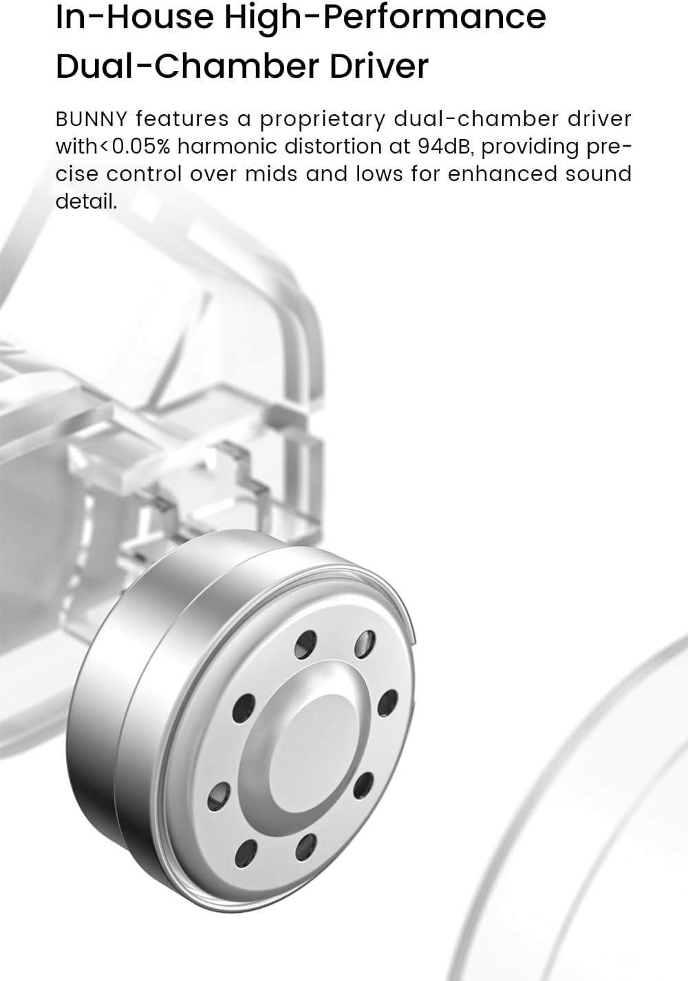 TANCHIJIM Bunny In-Ear Monitors Headphones Crystal Clear Sound and Style for Gamers and Audio Enthusiasts (3.5Mm with Mic)