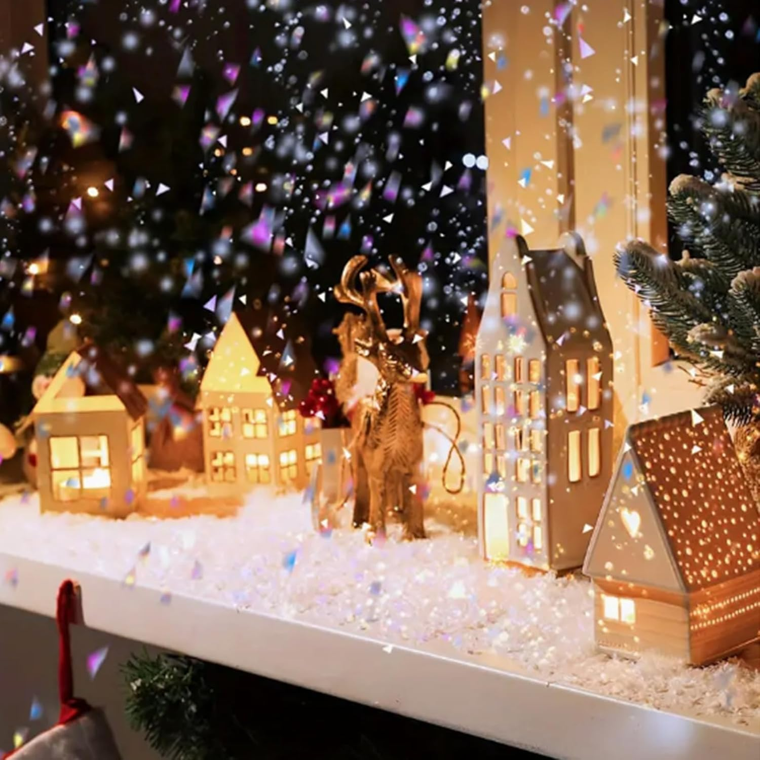 Christmas Lanterns Night Lamps with Artificial Snow, 6 Pieces, Home Decoration, Ideal Gifts, Halloween Outdoor Lights/129 image number 3