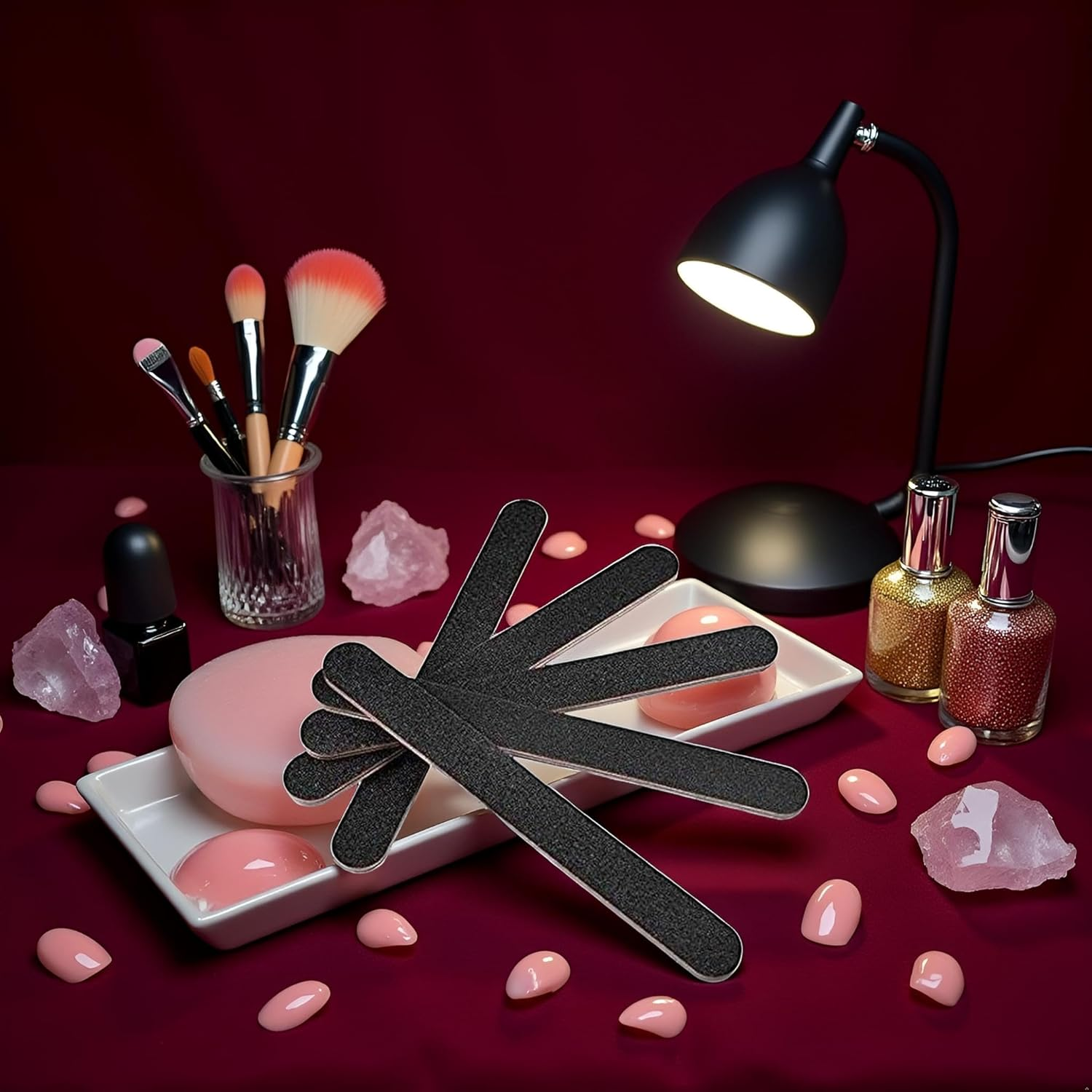 5 Pcs Black Large Jumbo Professional Nail Files Emery Boards Buffers Grit 100 Creative and Exquisite Workmanship image number 5