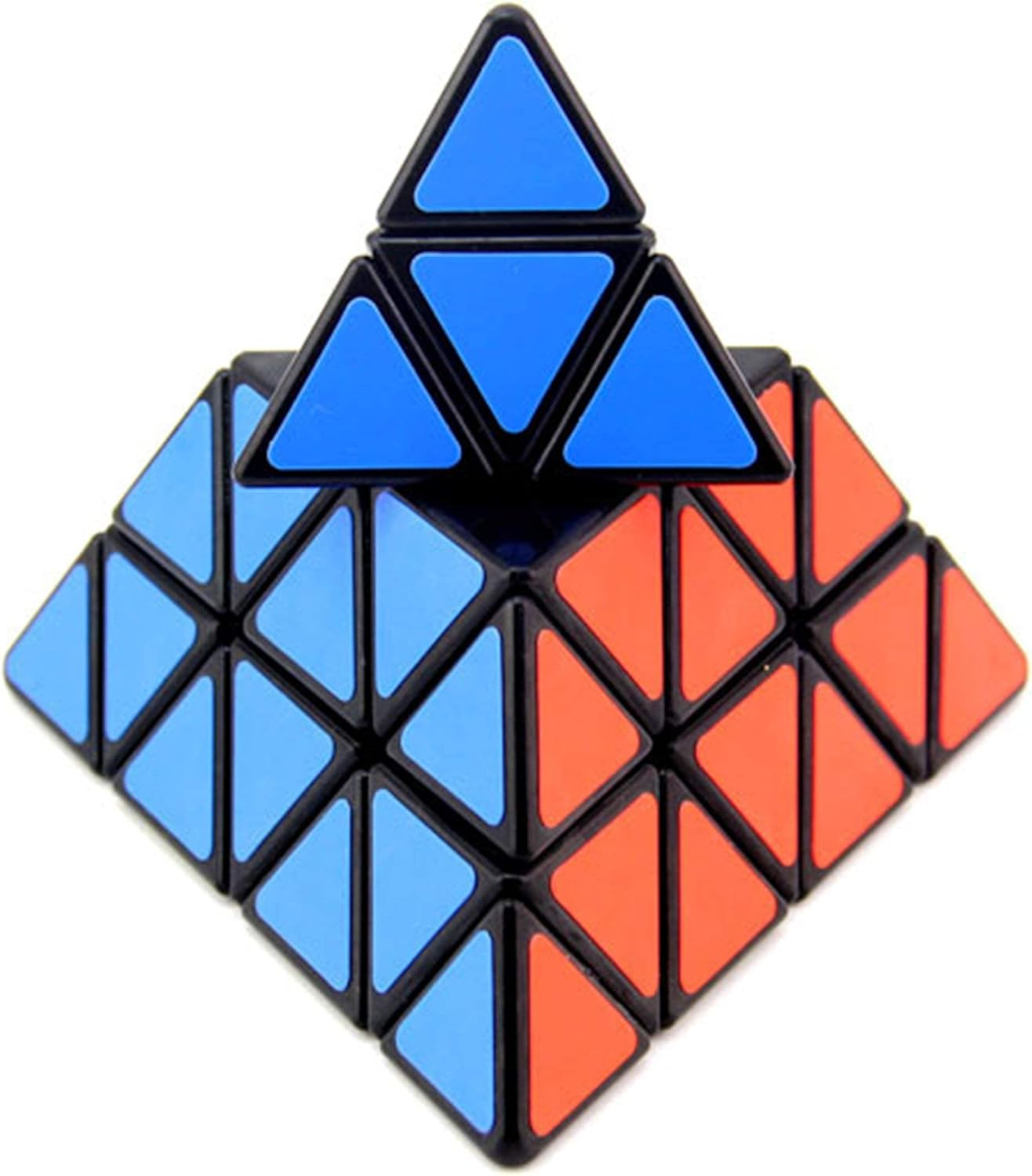 Willking Pyramid Speed Cube 4X4 Pyraminx Puzzle Triangle Twist Magic Cube Black image number 2