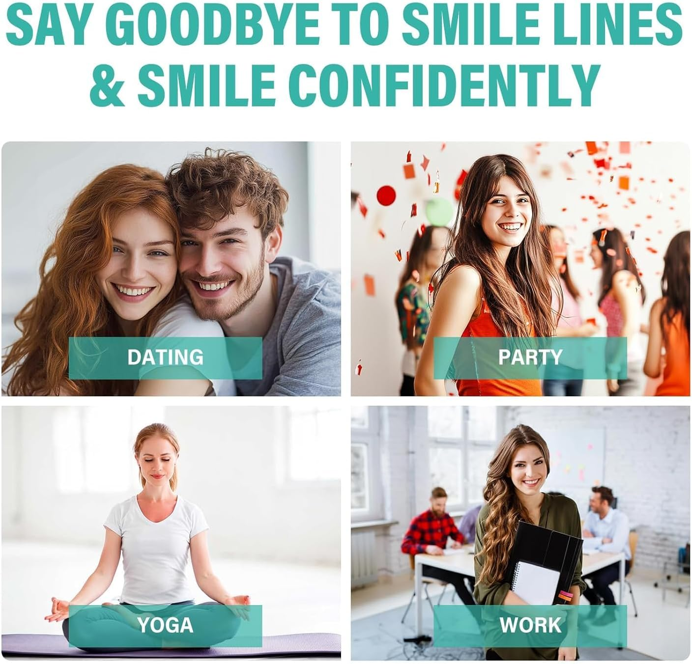 Smile Line Patches, Anti-Wrinkle Facial Patches with Hyaluronic Acid & Collagen for Moisturize and Smooth Fine Lines Wrinkles, Face Lifting Mask for Hydration Firm Skin Daily Skin Care for Women image number 6