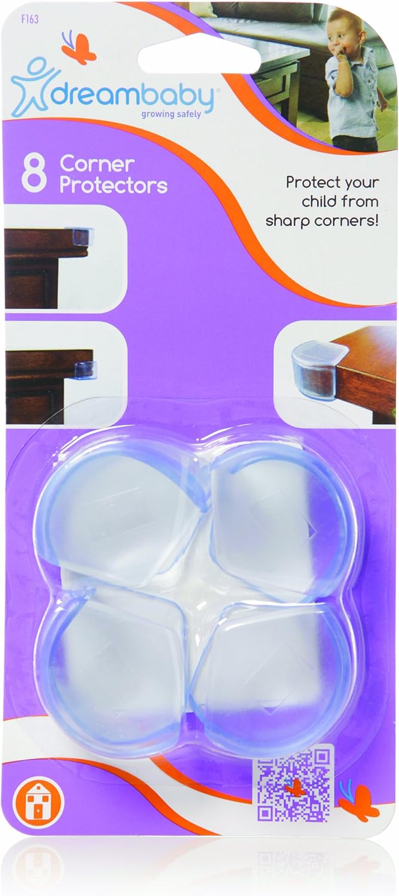 Dreambaby Corner Protectors (Pack of 8, Transparent) image number 4
