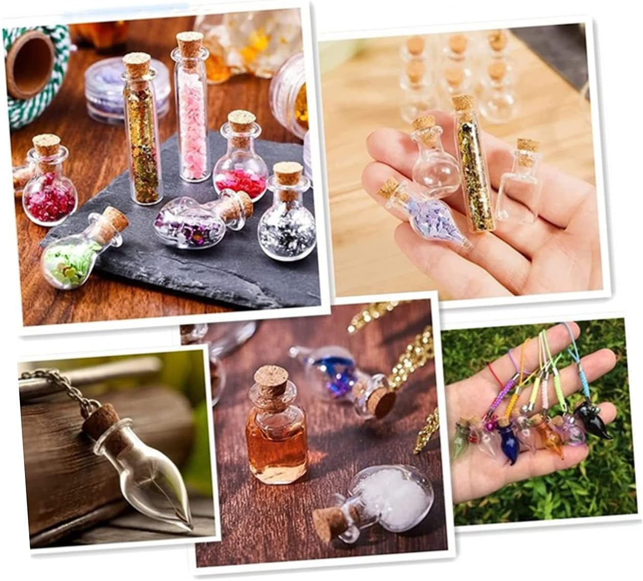 STOBAZA 3Sets Mini Glass Bottle with Lid Creative Glass Jars for Decor Storage Diy Present with Cork Stopper 10Pcs*3 image number 3