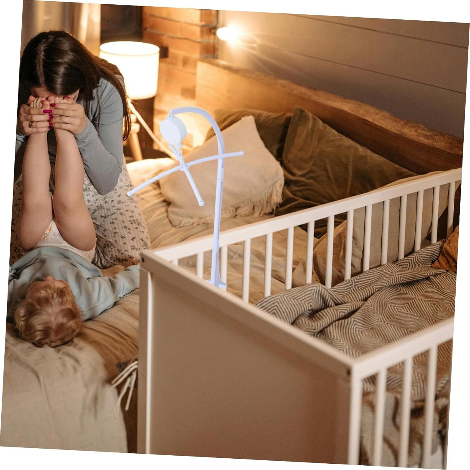 Didiseaon Adjustable Crib Mobile Arm with Bottom Clamp Multi-Functional Support for Cot Mobiles Secure Stable Holder for Sensory Enrichment Stimulating Nursery Decor image number 3