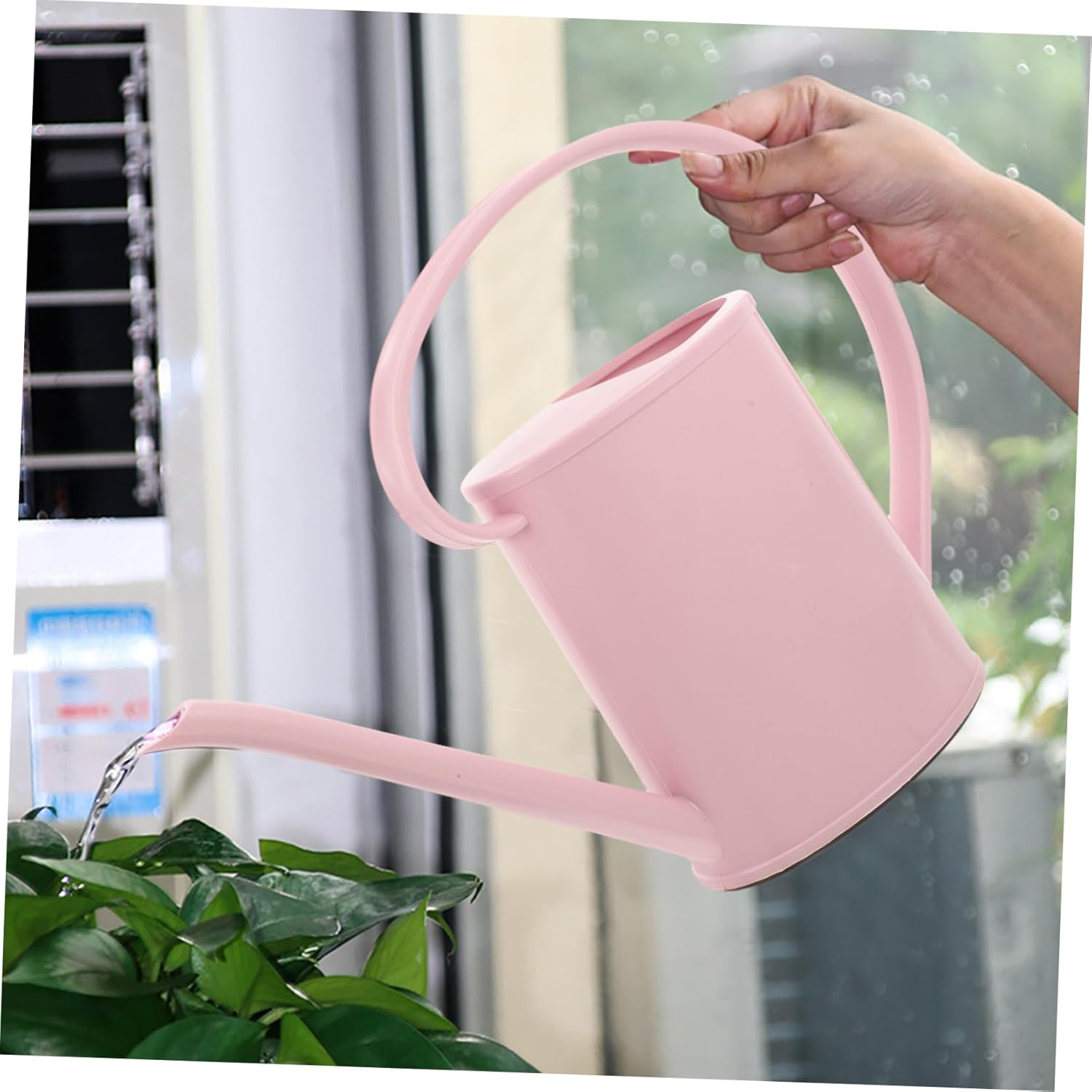 1.2L Watering Can Long Spout Pink Gardening Watering Kettle for Indoor Outdoor Plants Garden Supply image number 5