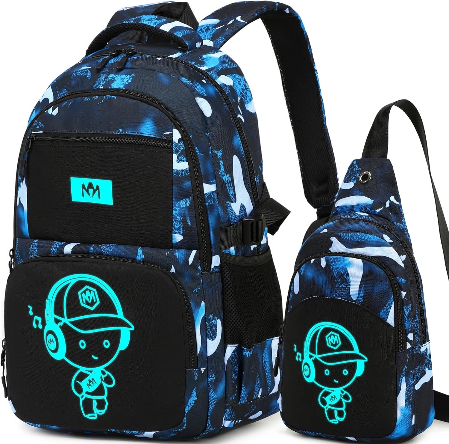 Bluboon Kids Backpack Boys Camo Bookbag Teens Elementary School Bag Daypack Travel Back Pack Middle School