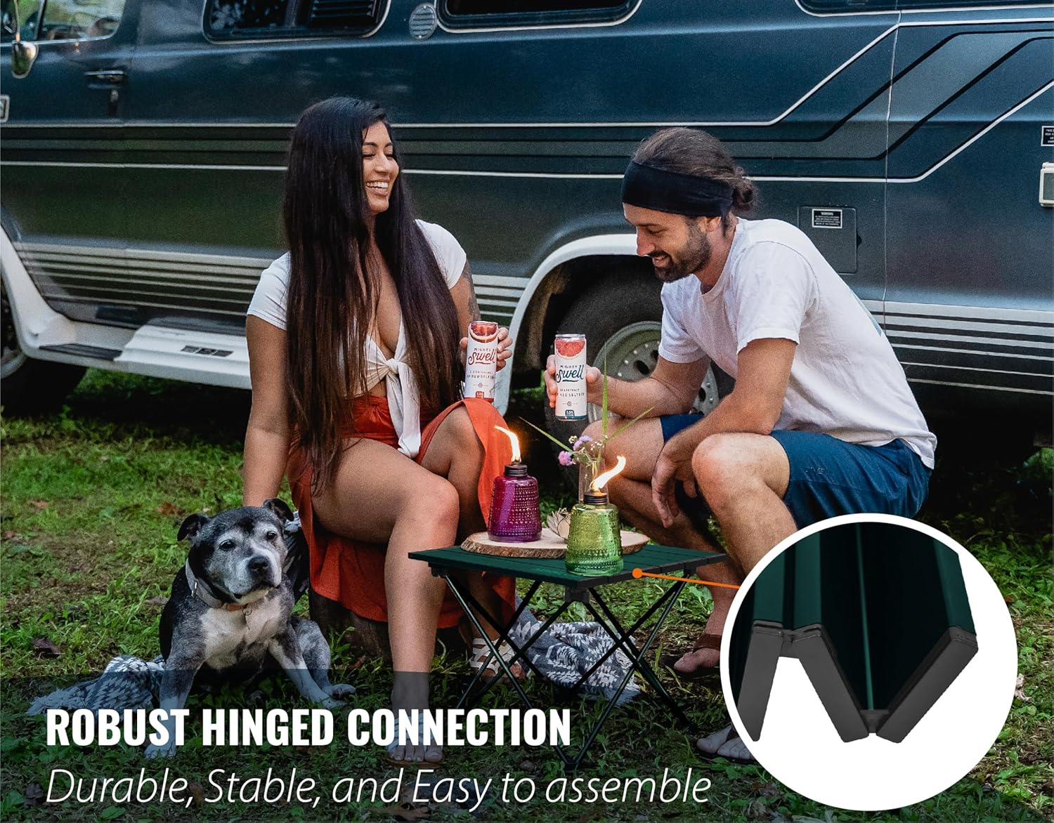 TREKOLOGY Portable Camping Table &ndash; Lightweight Aluminium Folding Table with Carry Bag for Outdoor, Picnic, Beach, Hiking, BBQ, and Travel &ndash; Compact & Sturdy Design image number 5