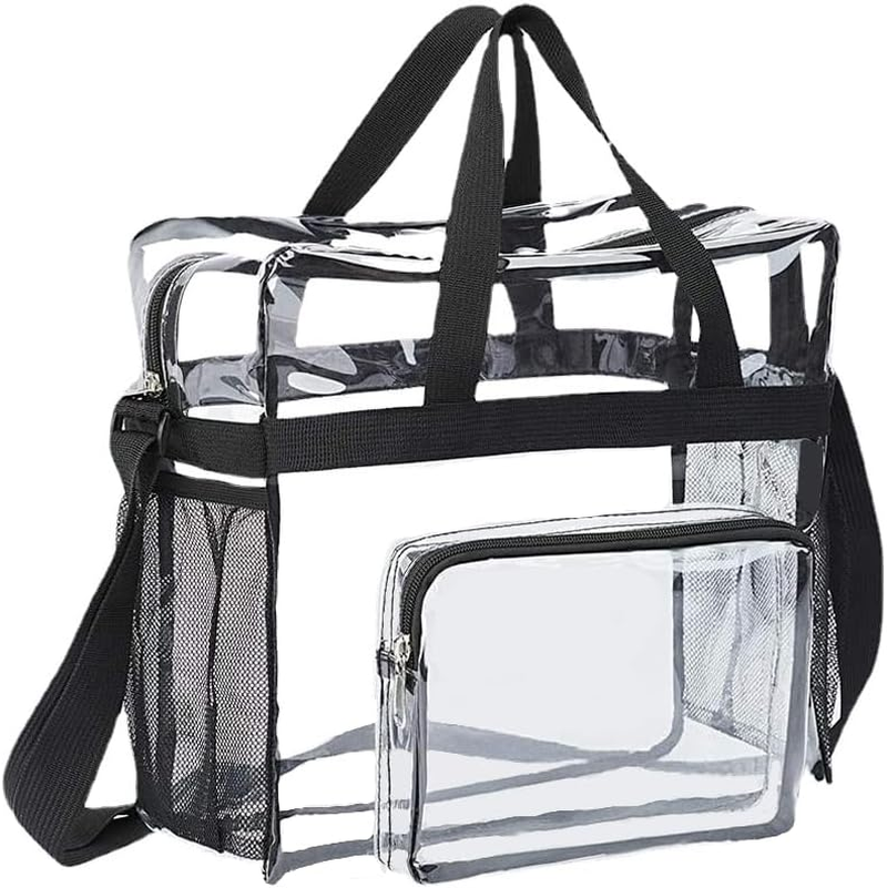 Acrylic Clear Totes Bag Women,Large Work Transparent Shoulder Handbag,Clear Tote Bag for Women for Work,Sports,Concert,Shopping image number 1