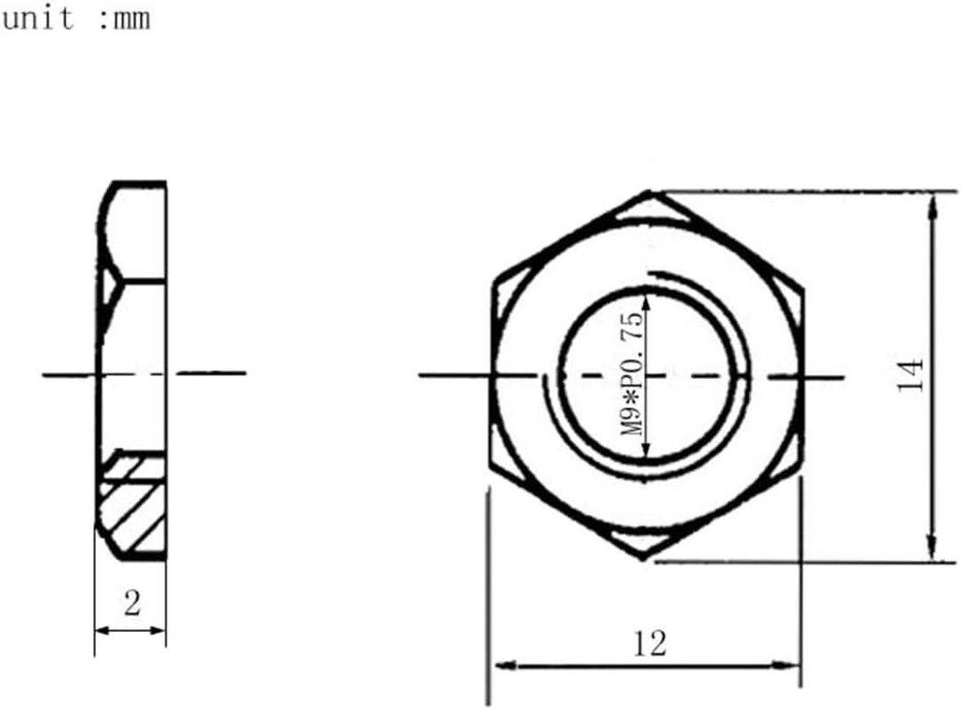 Baosity 5 Pieces Electric Guitar Bass Jack Output Socket Nuts Washers - Silver, as Described image number 2