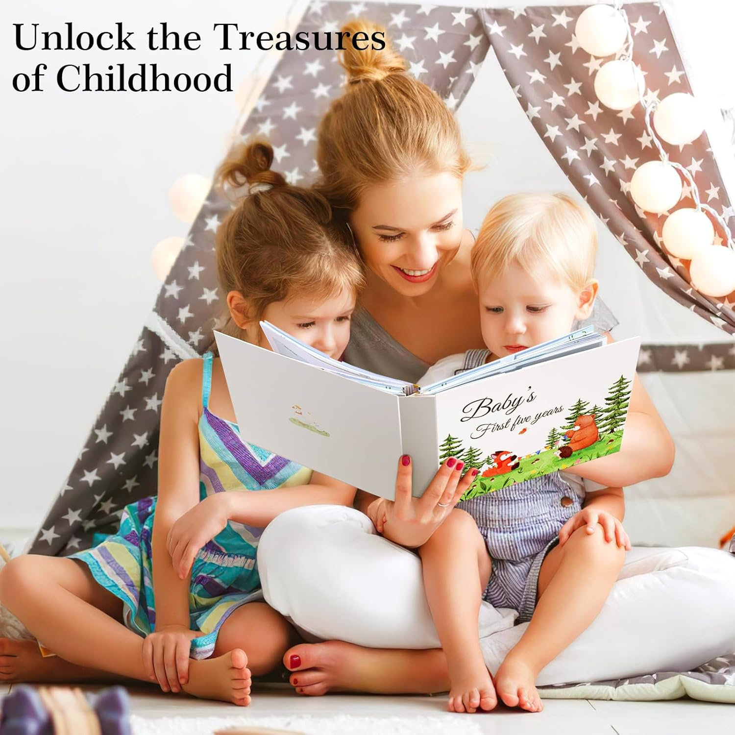 Baby Memory Book, Luxury Keepsake Gift for Mum to Be, Milestone Record & Photo Album Birth to Age 5, Gender Neutral for Boy or Girl image number 2