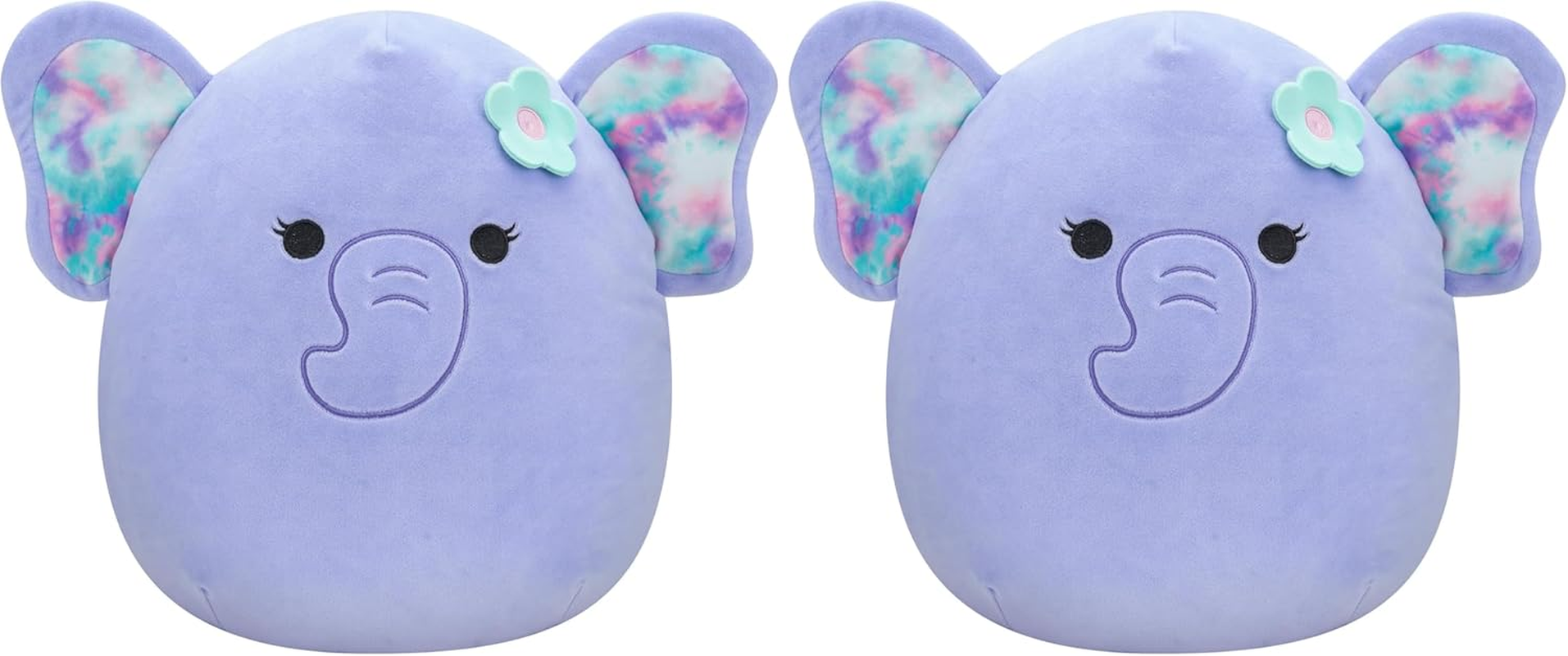 Squishmallows SQCR05378 Anjali the Purple Elephant 19 Cm Official Jazwares Plush Super Soft Cuddly Toy - 19.558 Cm (Pack Of 2), Anjali The Purple Elephant