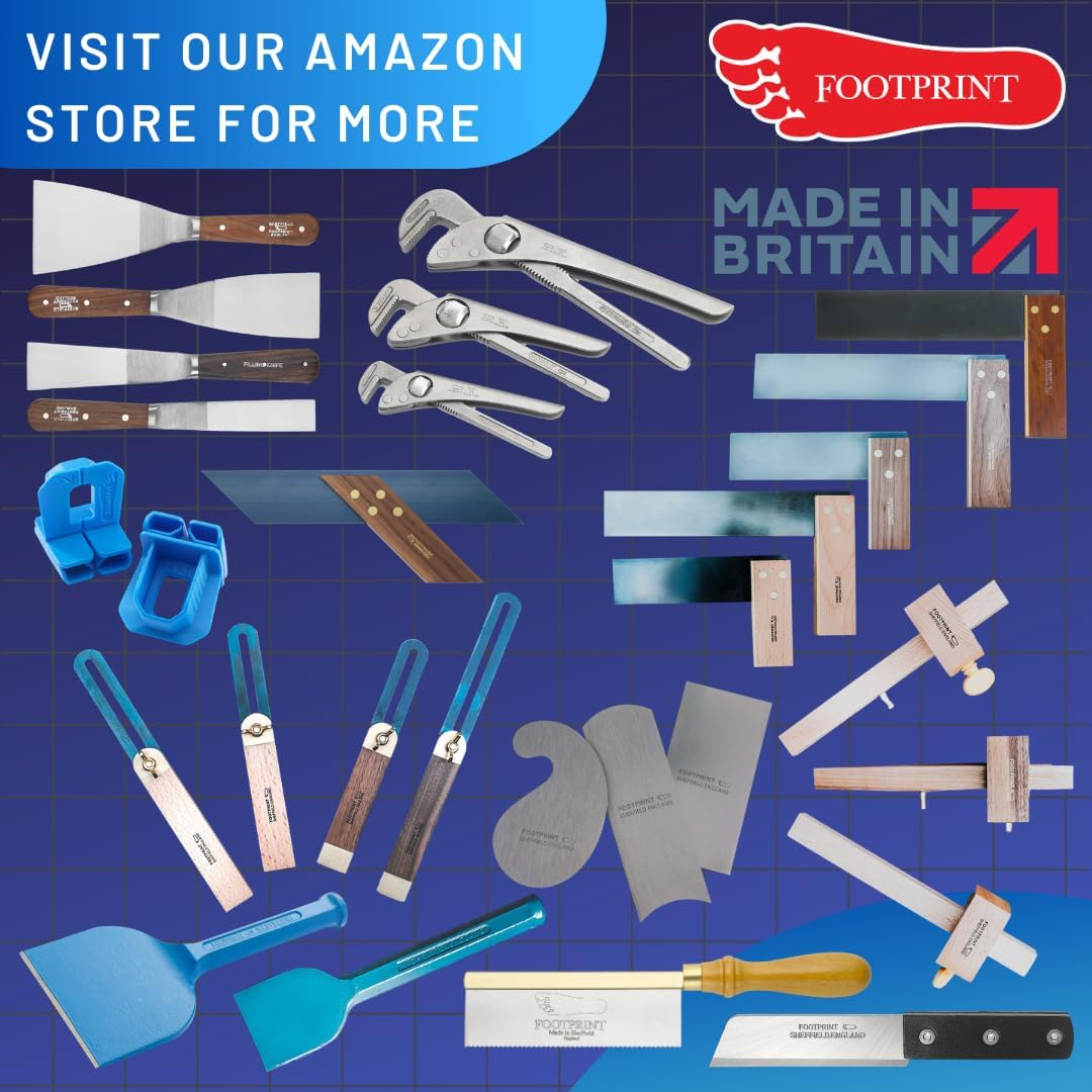 Footprint Small Bolster and Cold Chisel Set - Small Bolster (9"X21/4", 230X57Mm) and Cold Chisel (10X3/4", 250X19Mm) - Made in Sheffield, Britain - Forged from Head to Blade - Hardened Cutting Edges image number 2
