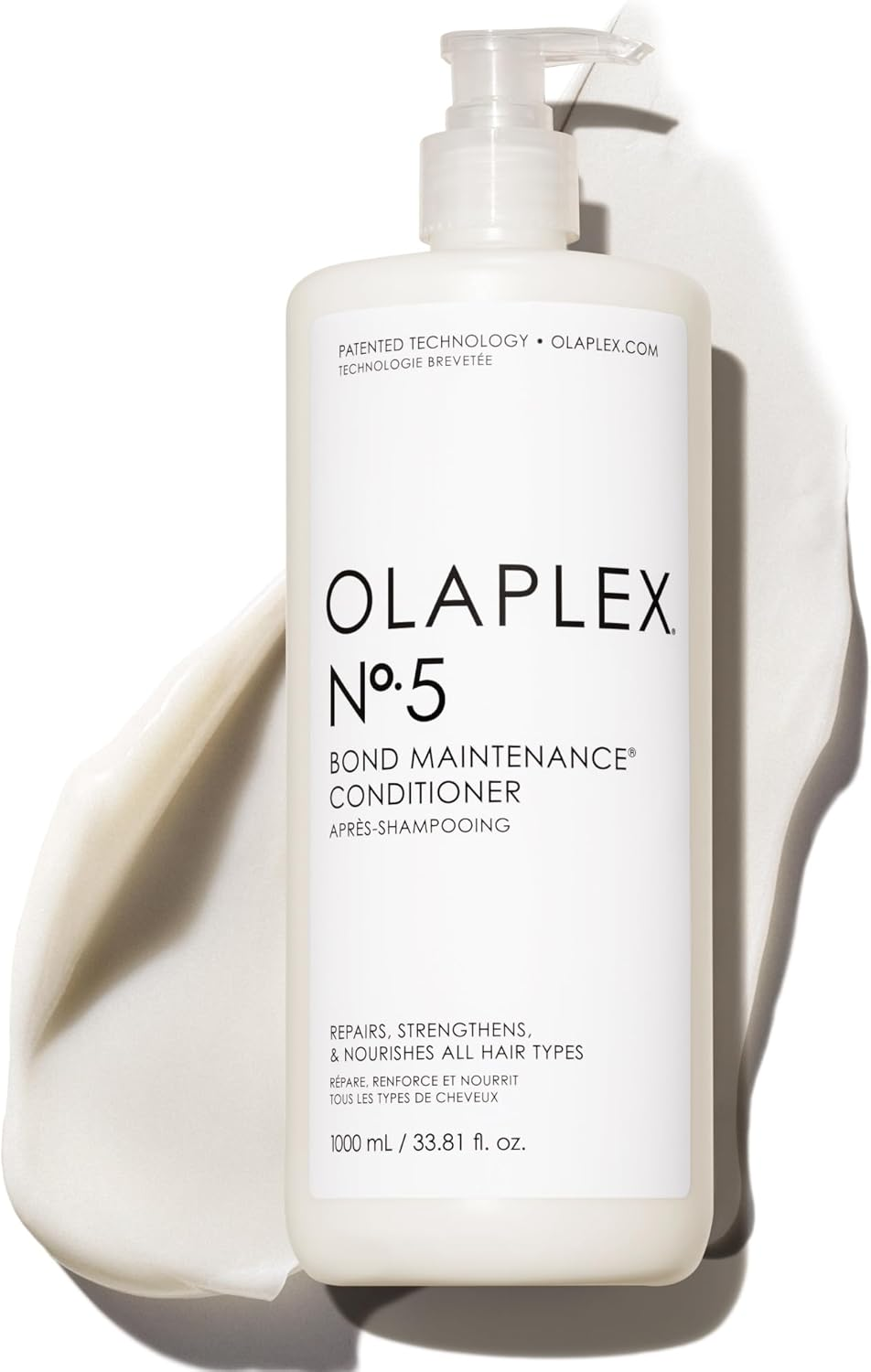 Olaplex No. 5 Bond Maintenance Conditioner, Repairs, Strengthens, & Nourishes All Hair Types, Leaving Hair Feeling Soft & Adds Shine, 1000Ml image number 4