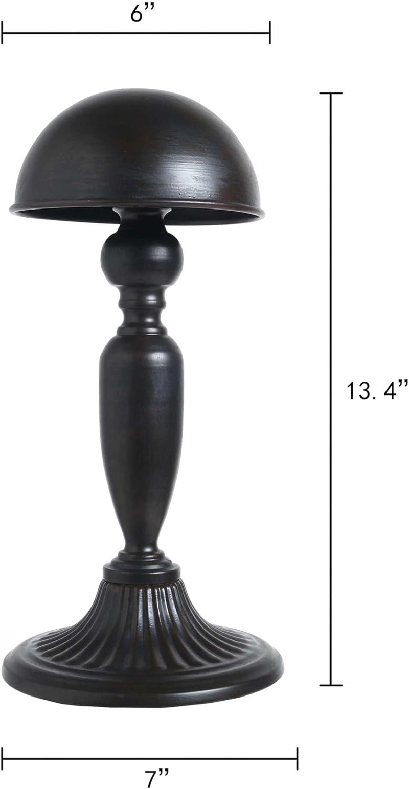Owlgift Vintage Style Dome Shape Removable Metal Hat Rack, Cap, Wig Storage Holder Display Stand, Black (1Pc) - Black image number 1