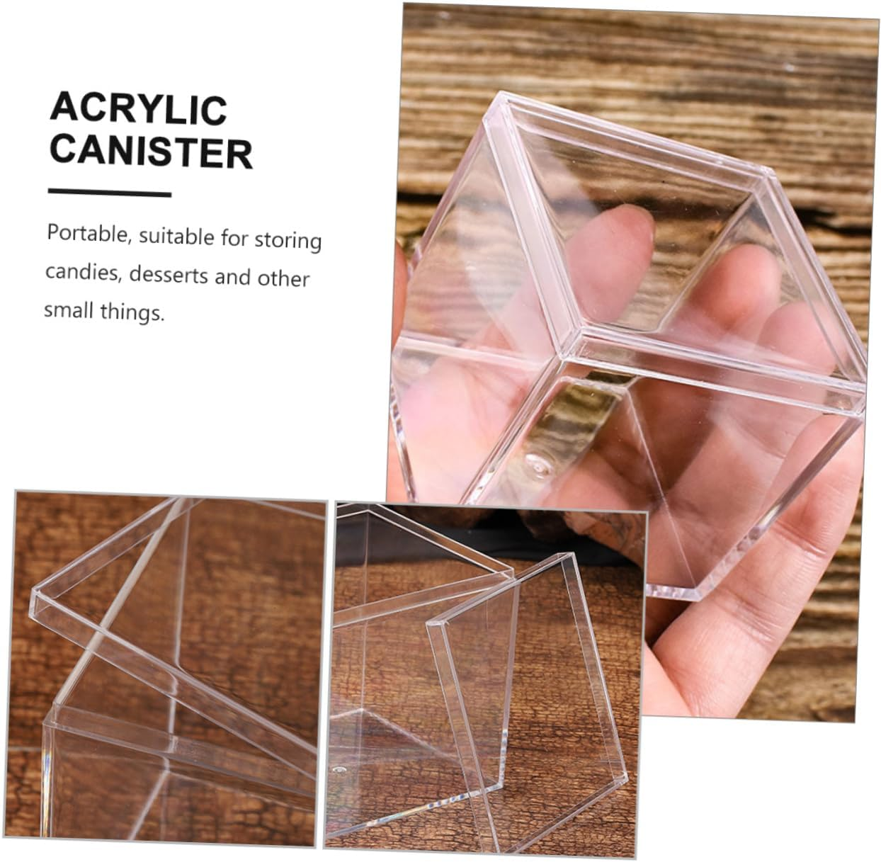 Jojofuny 12Pcs Acrylic Storage Boxes 5.5Cm Candy Snack Containers Organizer for Home Kitchen Display