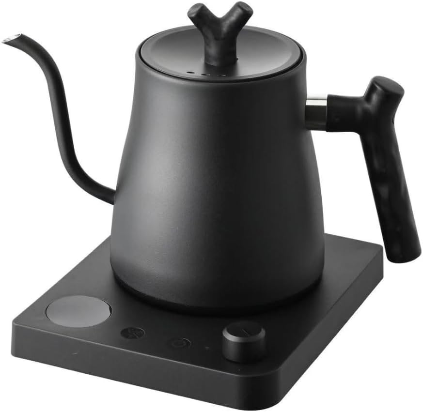 Electric Gooseneck Smart Kettle 1L - Stainless Steel Water Boiler with LED Temperature Display & Custom Heat Settings, Auto Safety Shutoff - Ideal for Brewing Coffee, Tea and Family Use image number 1