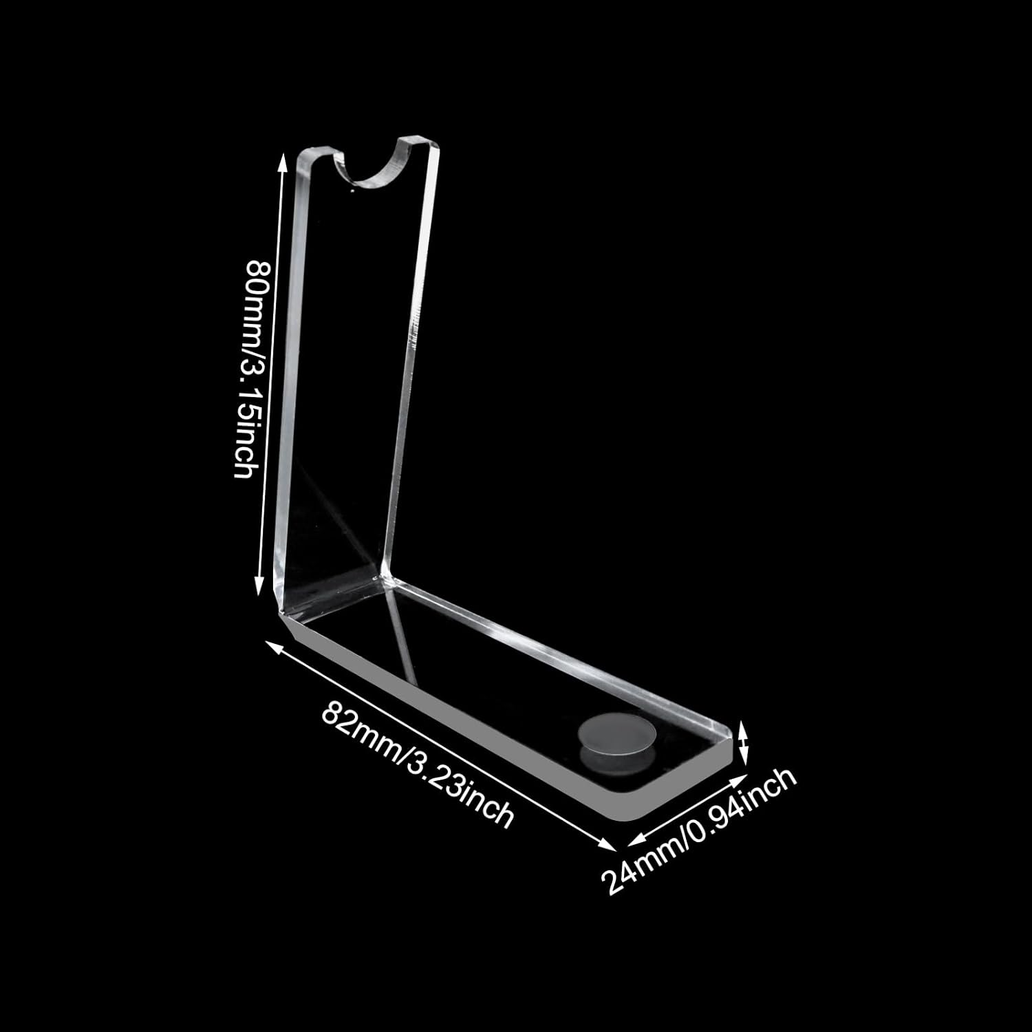 Honbay 4PCS Acrylic Single Pen Holder Stand Clear Pencil Display Stands Makeup Brush Rack Organizer for Home School Office Use or Eyebrow Eyeliner Paintbrush Display image number 3