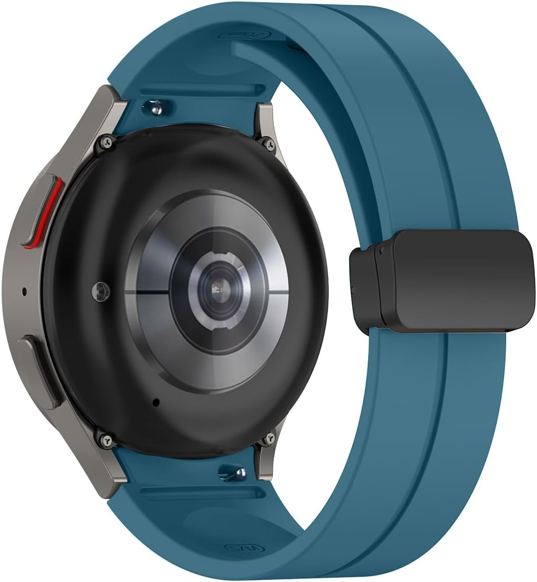 Reayou Magnetic Band for Samsung Galaxy Watch Fe,Watch 7/6/5/4(40/44Mm),6 Classic(43/47Mm),5 Pro(45Mm),4 Classic(42/46Mm),Soft Silicone Sport Bracelet Wristband Strap for Samsung Smartwatch