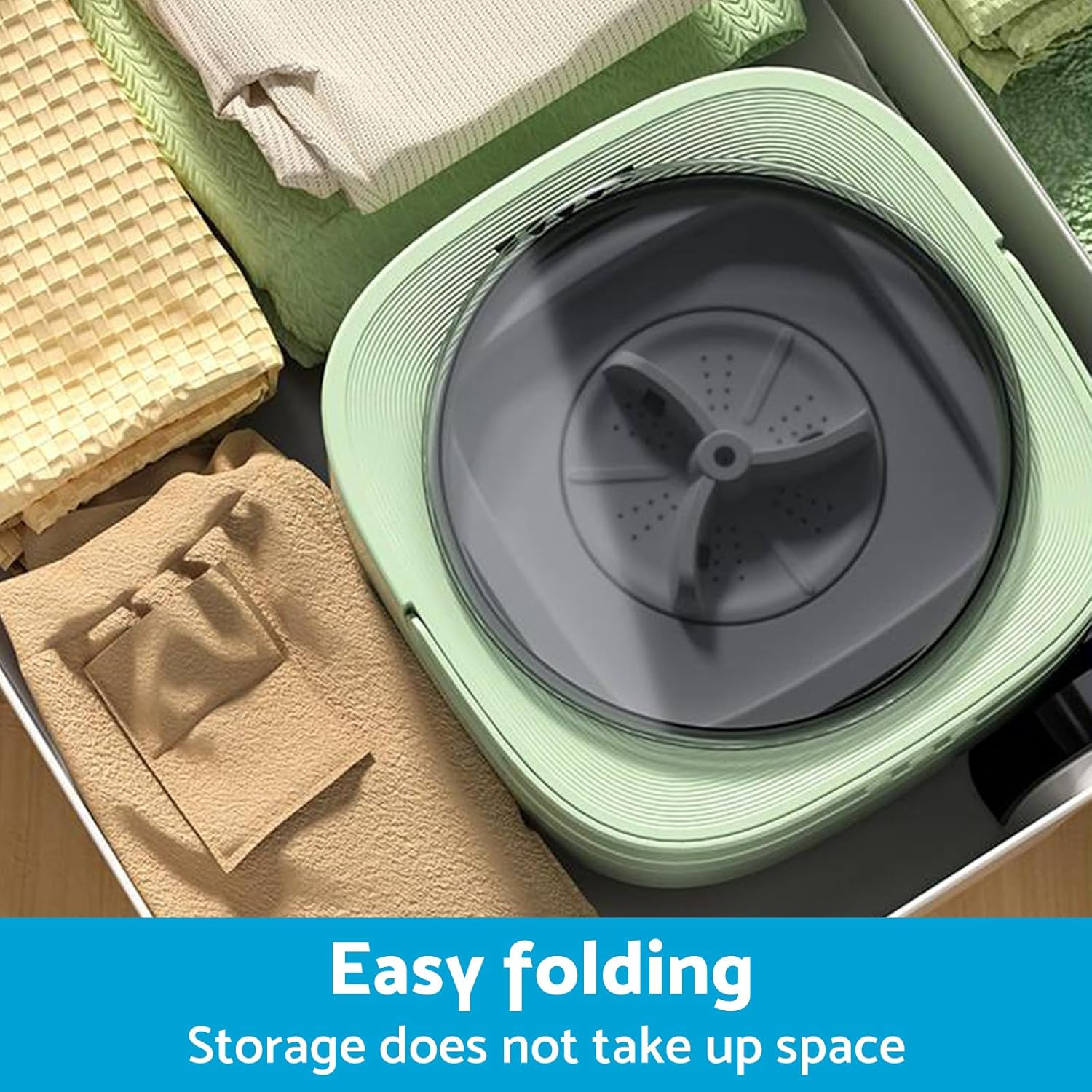 MAX COOL 11L Portable Washing Machine Foldable Washer Deep Cleaning Perfect for Office, Camping, Traveling (Purple) image number 4