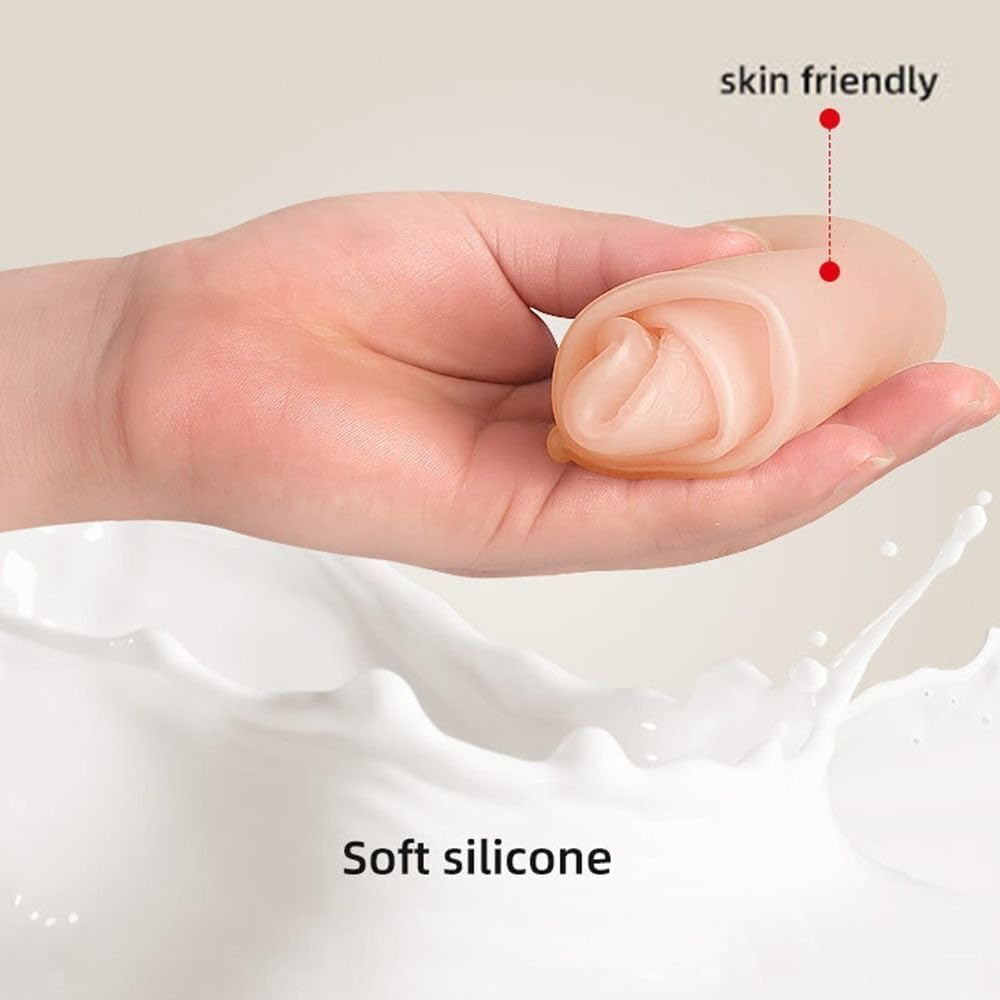 Ecosphere Finds Discovers Pink/ Beige Silicone Socks | Socks for Foot Spa and Foot Care with Moisturising Properties| Silicone Gel Heel Protectors in Plastic Socks | Dry Cracked Feet Women and Mens (Light Beige)