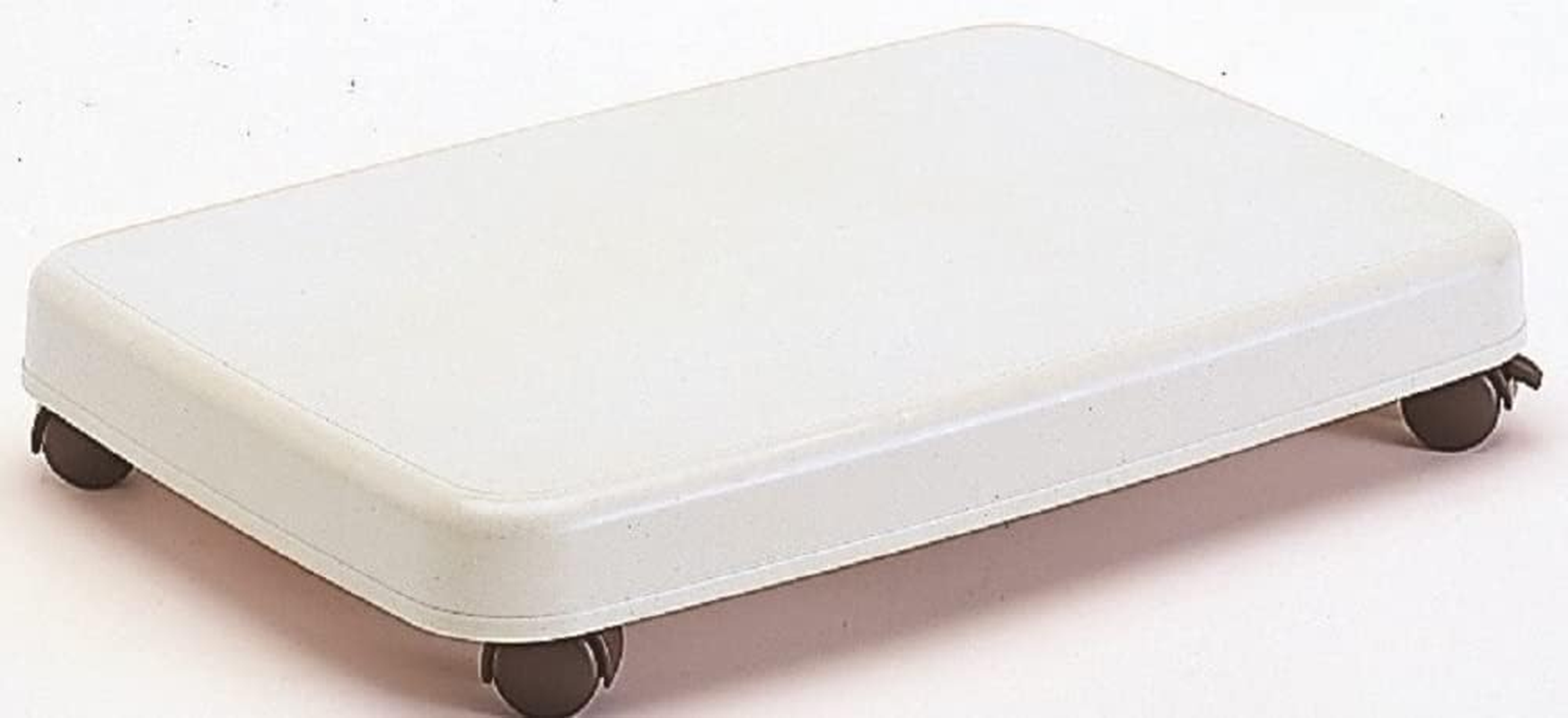 (Sankoplastic) Sanko Plastic Trolley Rakugoro L White W 16.2 X D 11.2 X H 2.7 Inches (W 41.2 X D 28.2 X H 6.8 Cm), Made in Japan with Non-Slip Seal, Indoor Dolly with Stopper Casters image number 1