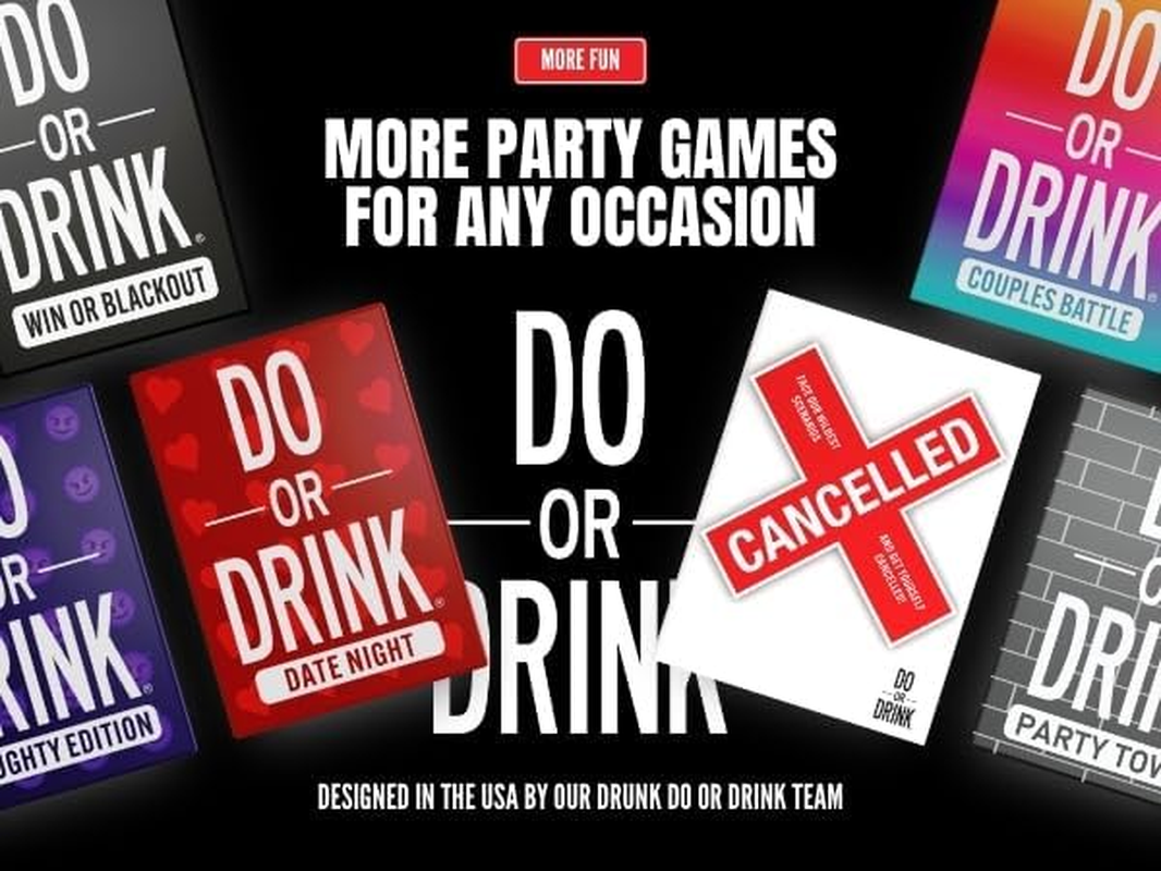 Do or Drink Date Night - Couples Games for Adults - Fun Drinking Games with 250 Cards - Great Couples Gift Ideas and Fun Couples Card Games for Adults image number 2