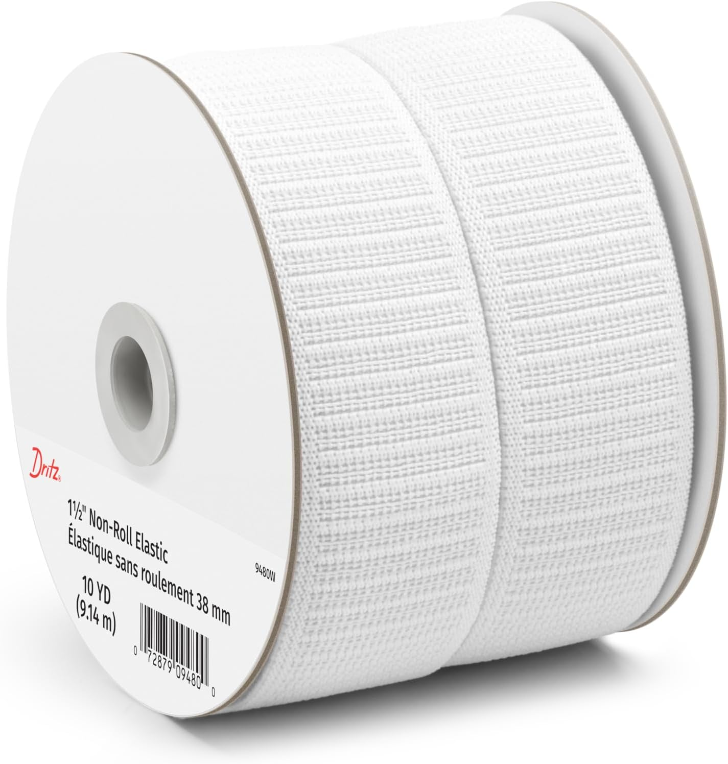 Dritz 9480W Non-Roll Woven Elastic, White, 1-1/2-Inch by 10-Yard image number 4